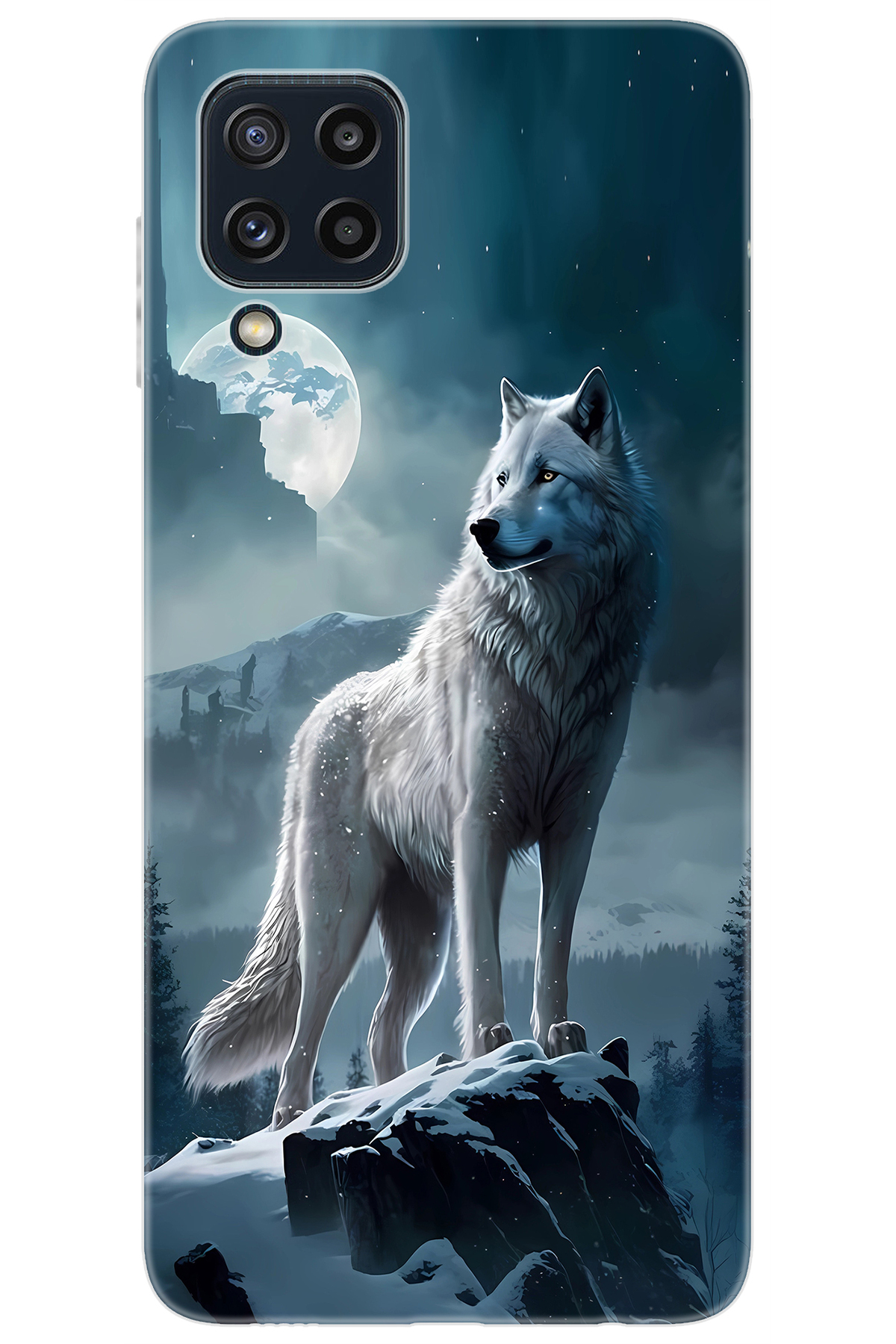 Samsung Galaxy M32 (SM-M325F) Compatible Sheath Pattern Printed Silicone Wolf NGO:683 CP-fnrnLSX