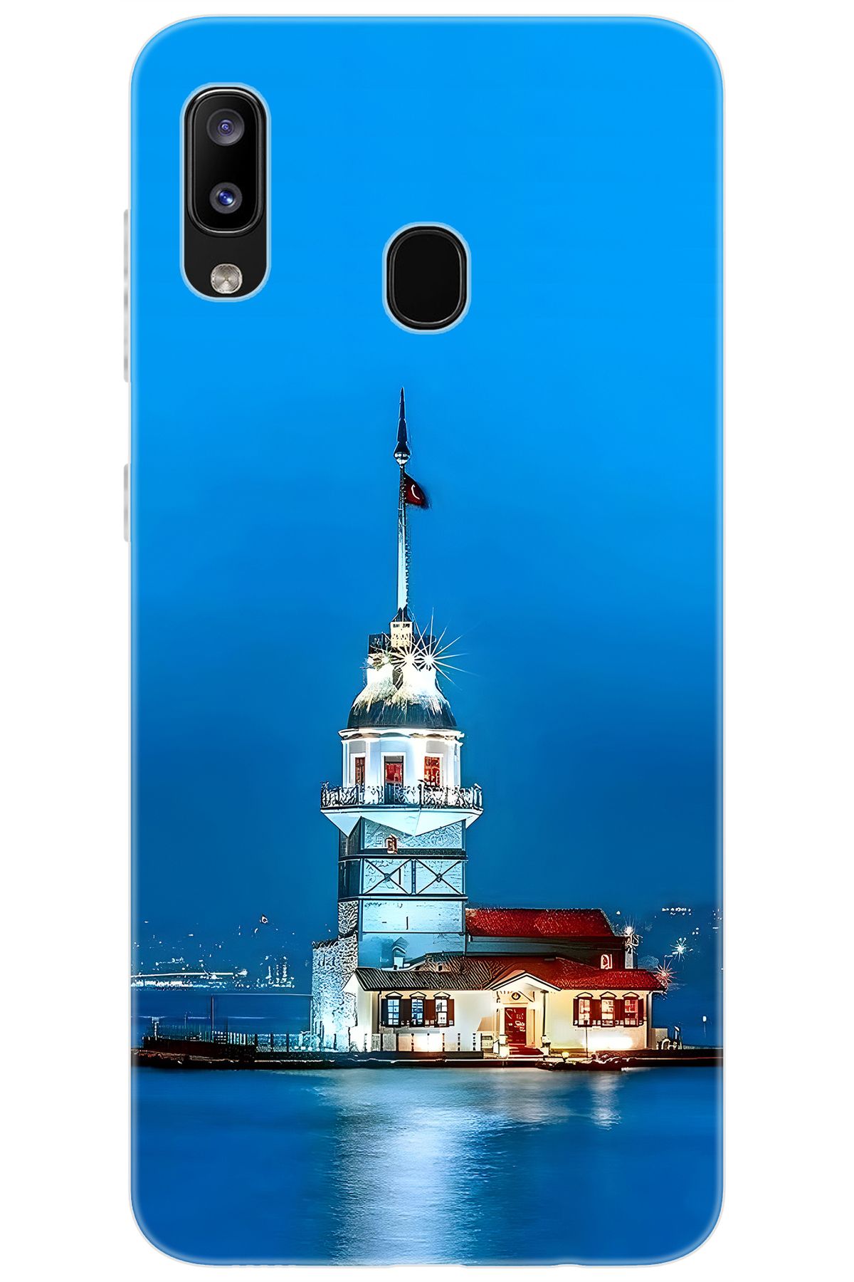 Ceppare Samsung Galaxy M10S (SM-M107F) Uyumlu Kılıf Desen Baskılı Silikon Kız Kulesi STK:617 CP-anRPQfK