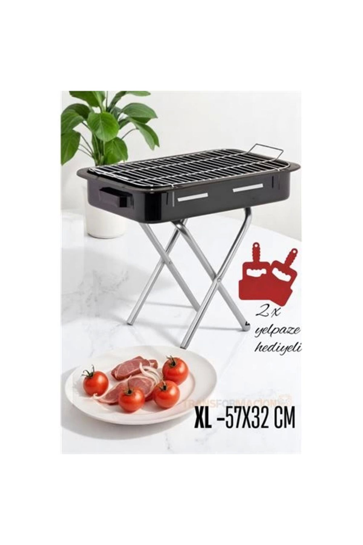 Balesso Bfs Xl Emaye Mangal Katlanır Ayaklı 52 X 32 Cm 720535