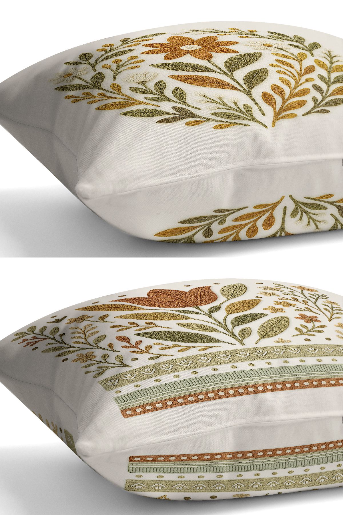 Bertille Home-Set de 3 huse de pernă cu imprimare digitală pe două părți (aspect de broderie cu model de puncție) 6