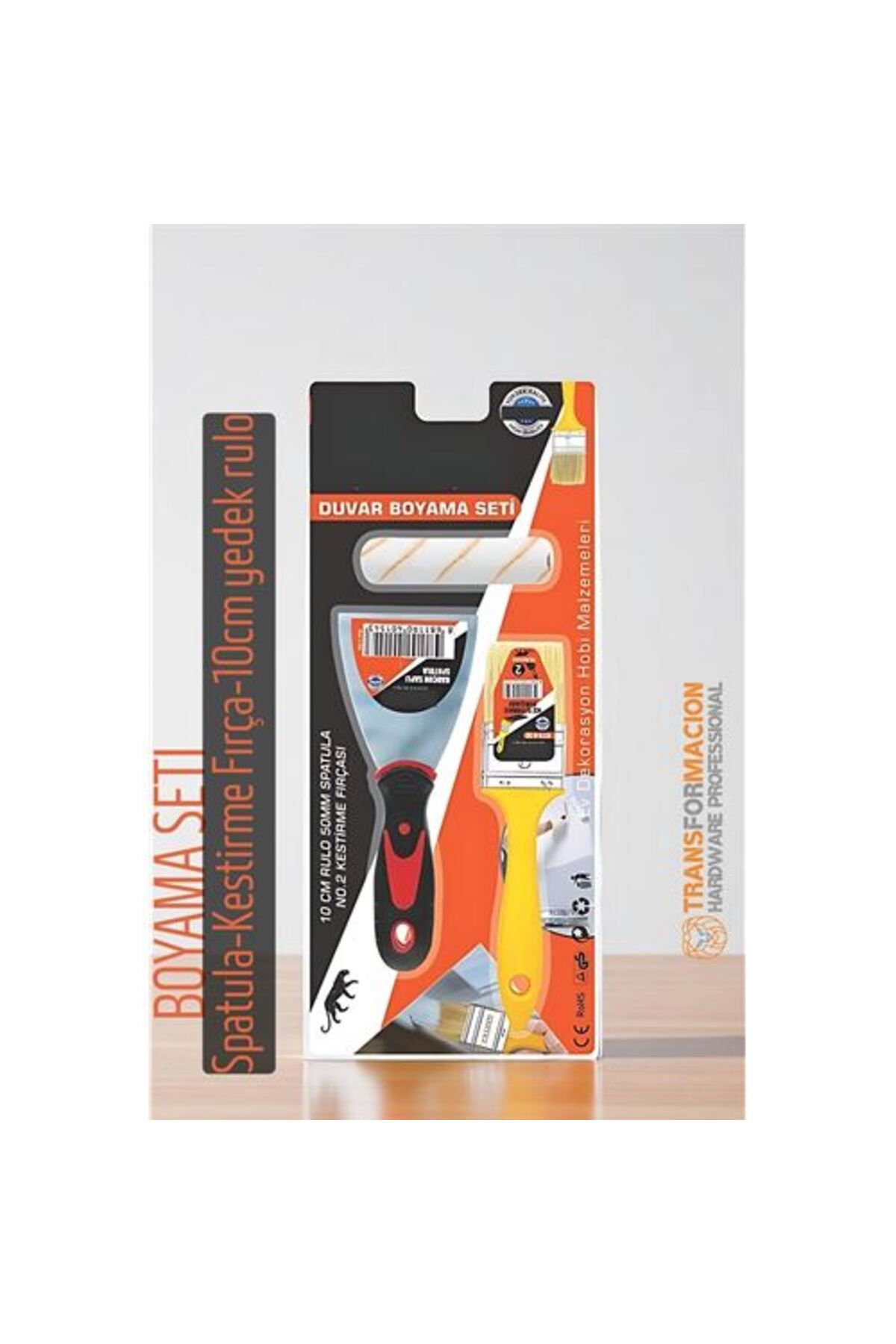 Toptan Bulurum Boyama Seti - Spatula - Kestirme Fırça - 10cm yedek rulo