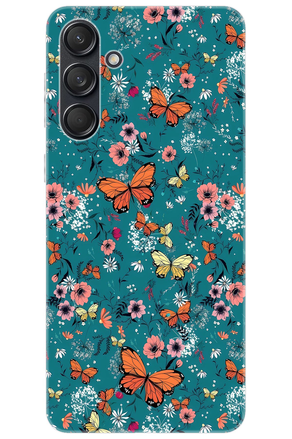 Ceppare Samsung Galaxy M55 (SM-M556B) Uyumlu Kılıf Desen Baskılı Silikon Kelebek STK:680 CP-zpd52jC