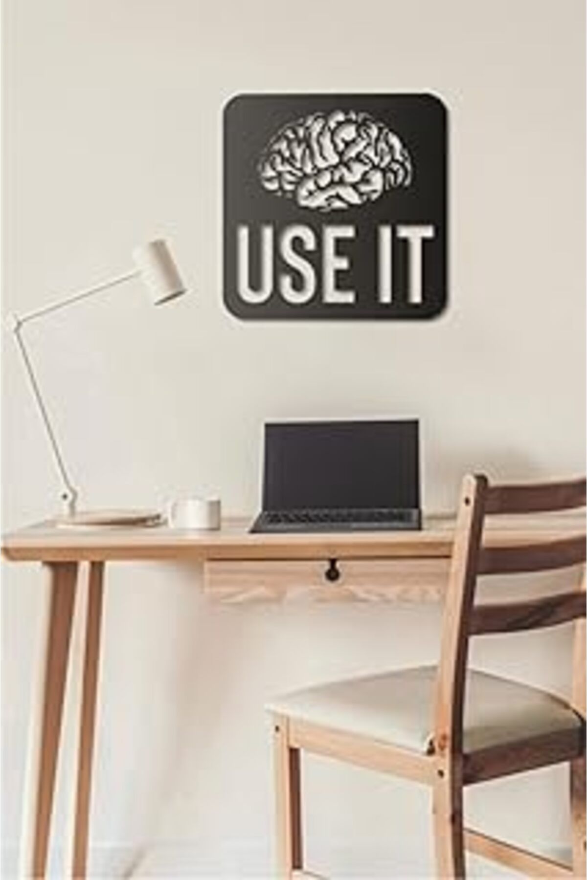 NETWORK ART Use It Ahşap Lazer Kesimi Yazı, Duvar Dekoru , Duvar Süsü 20-20 Cm