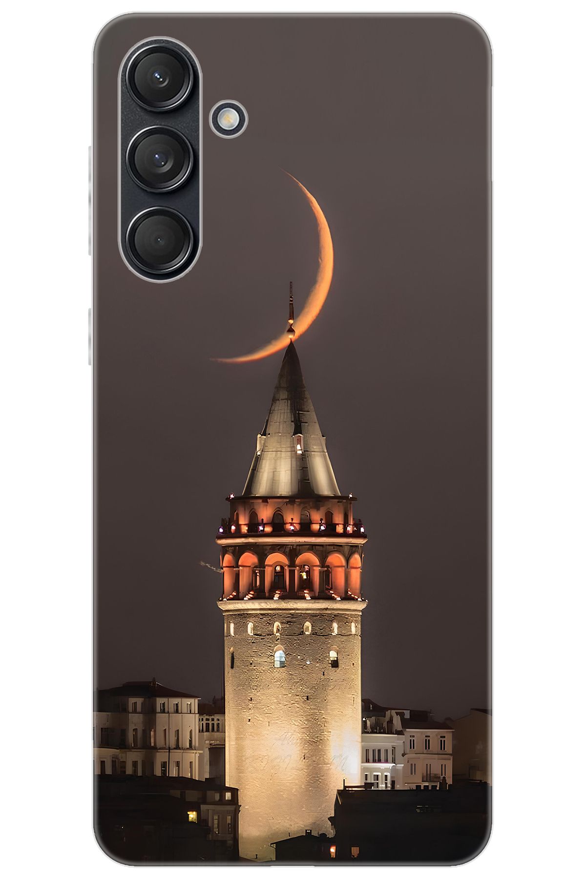 Ceppare Samsung Galaxy M55 (SM-M556B) Uyumlu Kılıf Desen Baskılı Silikon Galata Kulesi STK:673 CP-l0Txk4f