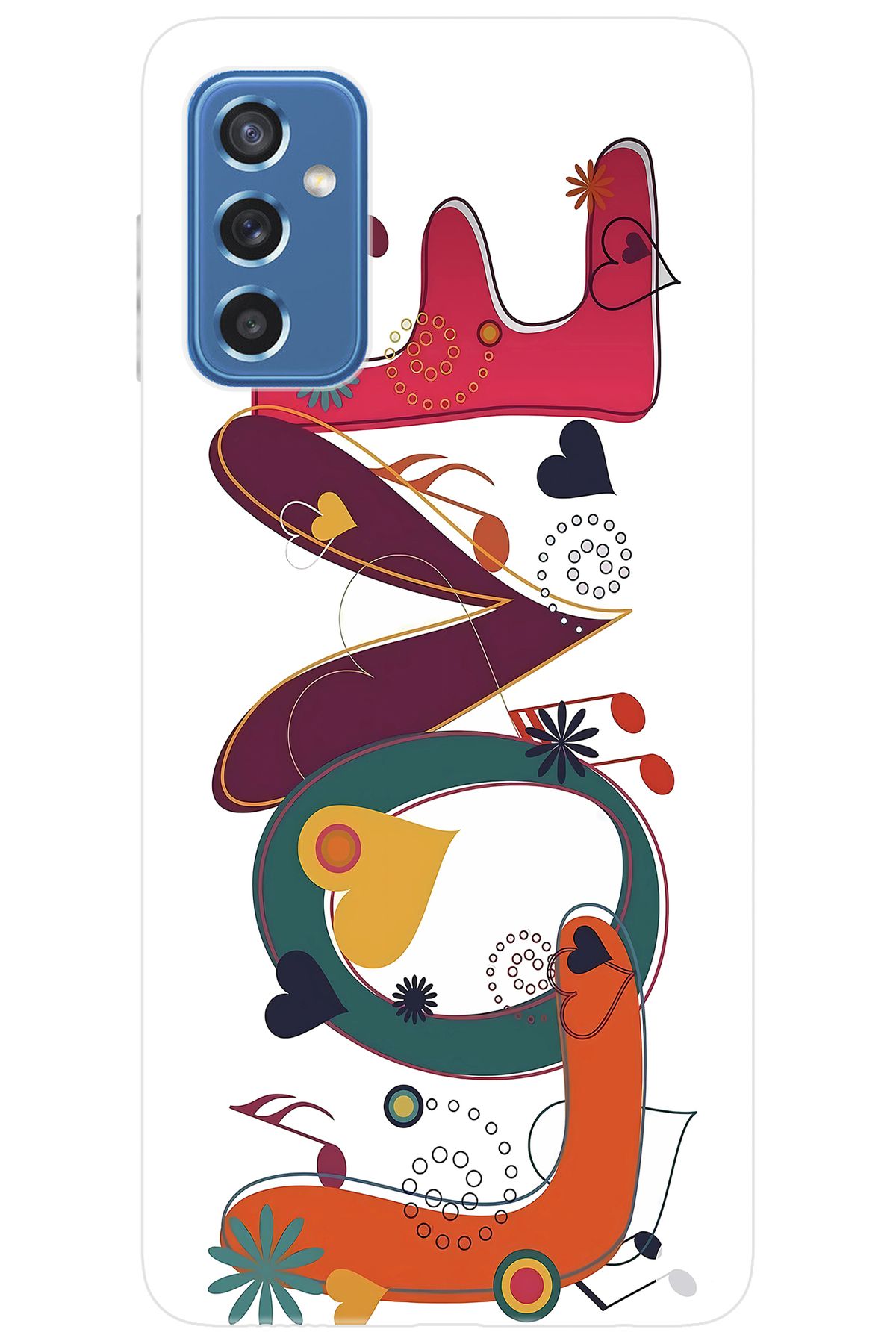 Ceppare Samsung Galaxy M52 (SM-M526B) Uyumlu Kılıf Desen Baskılı Silikon LOVE STK:621 CP-fZN1WBS