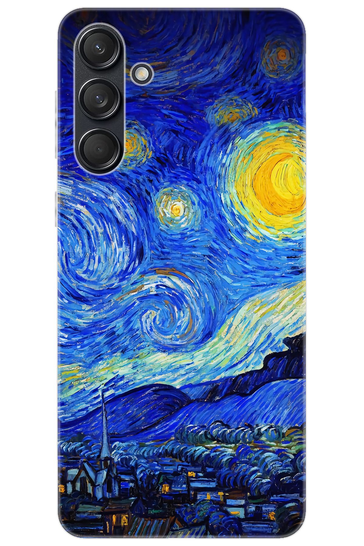 Ceppare Samsung Galaxy M55 (SM-M556B) Uyumlu Kılıf Silikon Starry Night Yıldızlı Gece STK:757 CP-NUprHRk