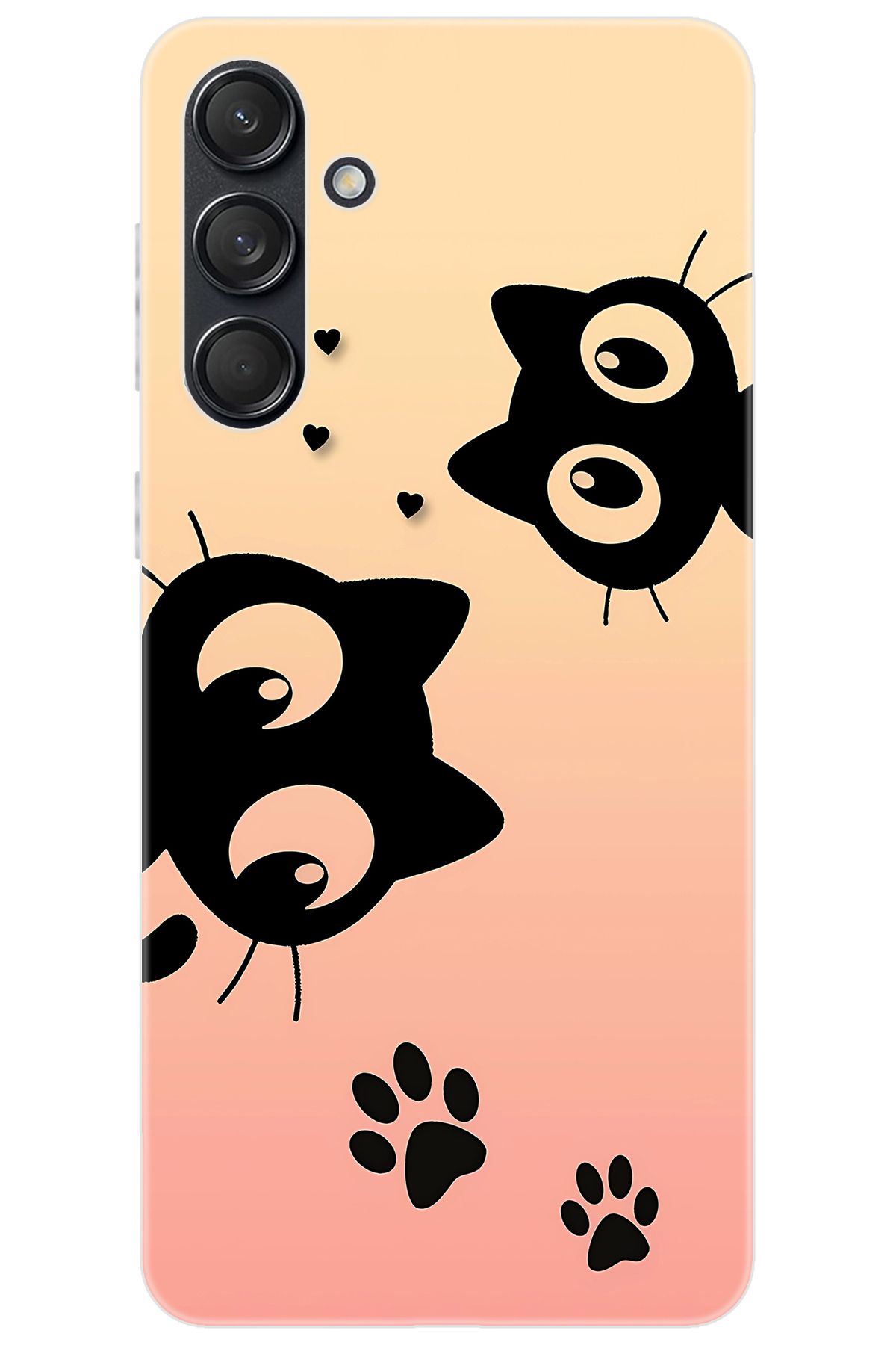 Ceppare Samsung Galaxy M55 (SM-M556B) Uyumlu Kılıf Desen Baskılı Silikon Kedi STK:626 CP-vwtmnQn
