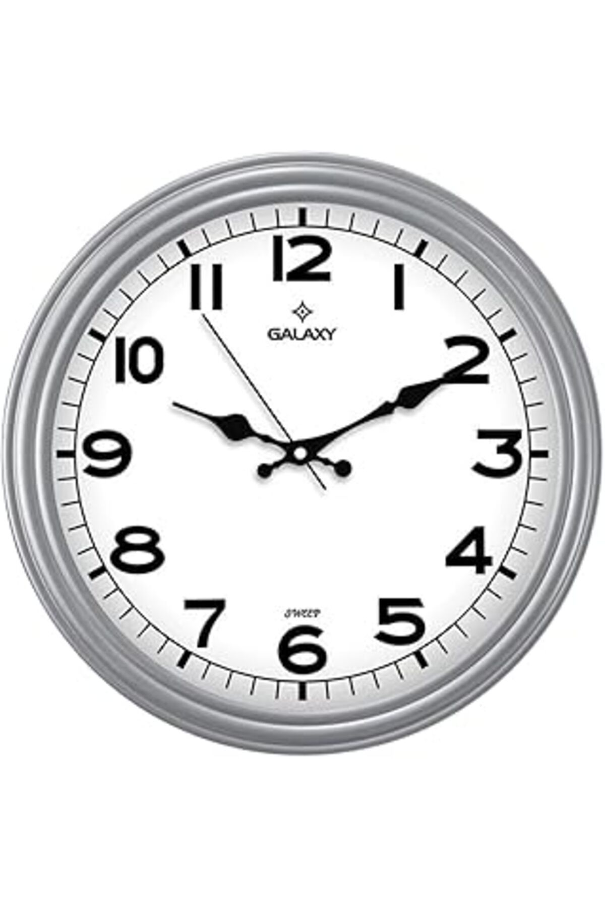 NETWORK ART Galaxy D-200-G Klasik Kadran Gri Renk Sessiz Akar 30 Cm Duvar Saati