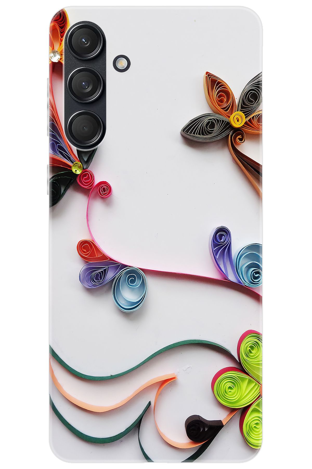 Ceppare Samsung Galaxy M55 (SM-M556B) Uyumlu Kılıf Desen Baskılı Silikon Çiçek Desen STK:220 CP-regXO2d