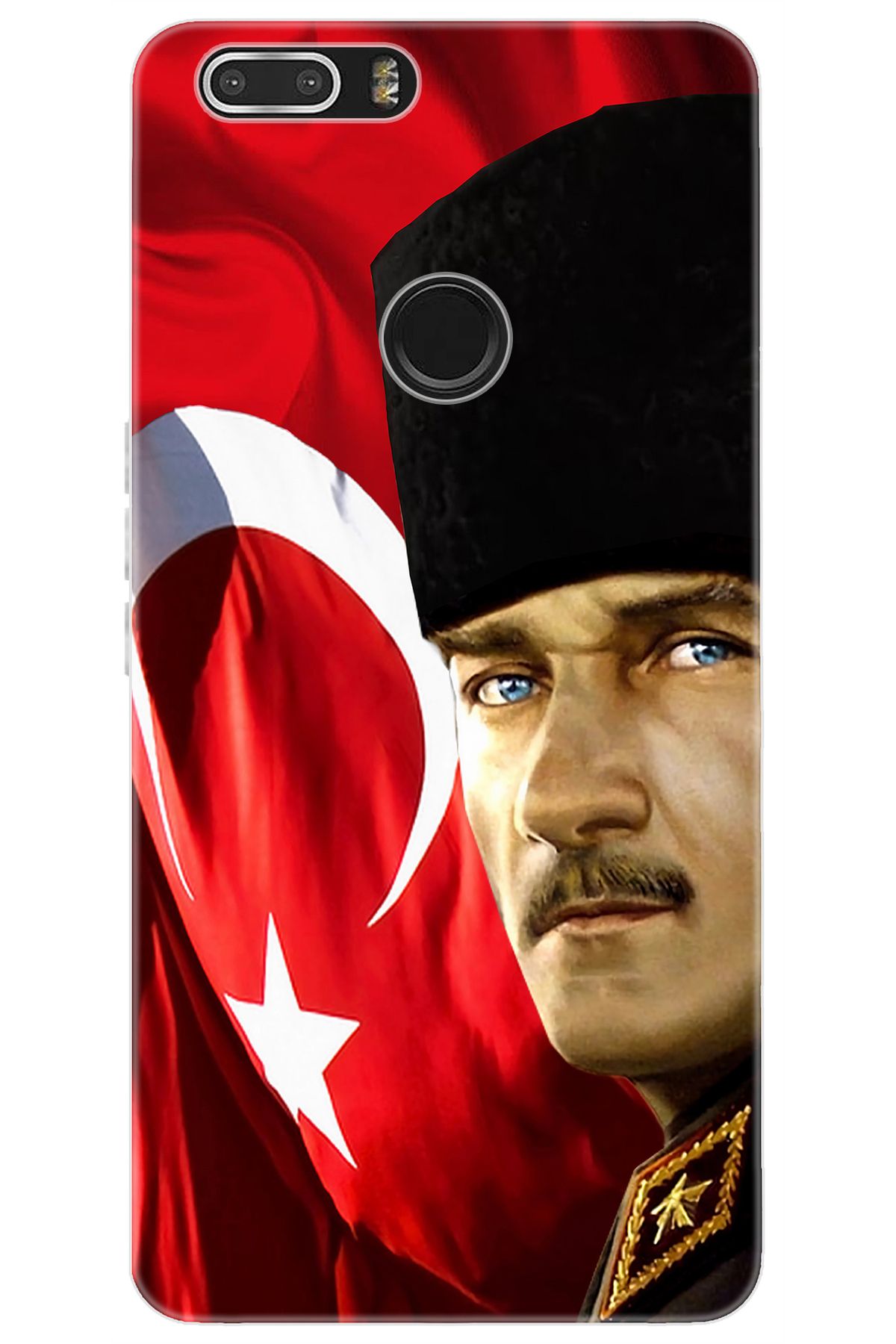 Vestel Venüs Z20 Uyumlu Kılıf Desen Baskılı Silikon Atatürk ve Türk Bayrağı STK:726 CP-IySZQf0