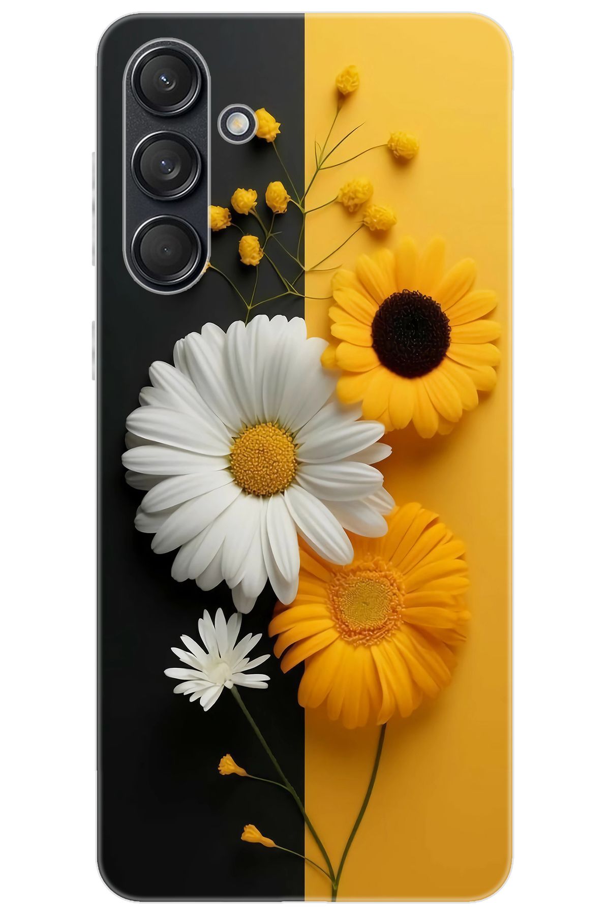 Ceppare Samsung Galaxy M55 (SM-M556B) Uyumlu Kılıf Desen Baskılı Silikon Papatya Serisi STK:737 CP-VUgUJcZ