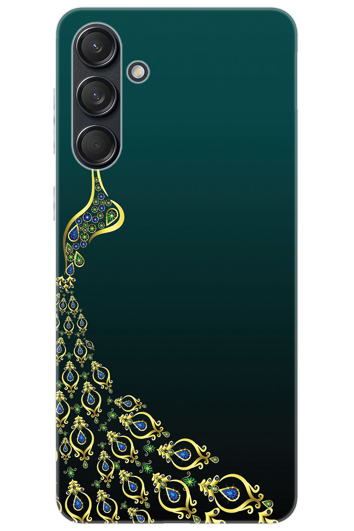Ceppare Samsung Galaxy M55 (SM-M556B) Uyumlu Kılıf Desen Baskılı Silikon Tavus Kuşu STK:540 CP-AsmXJAH