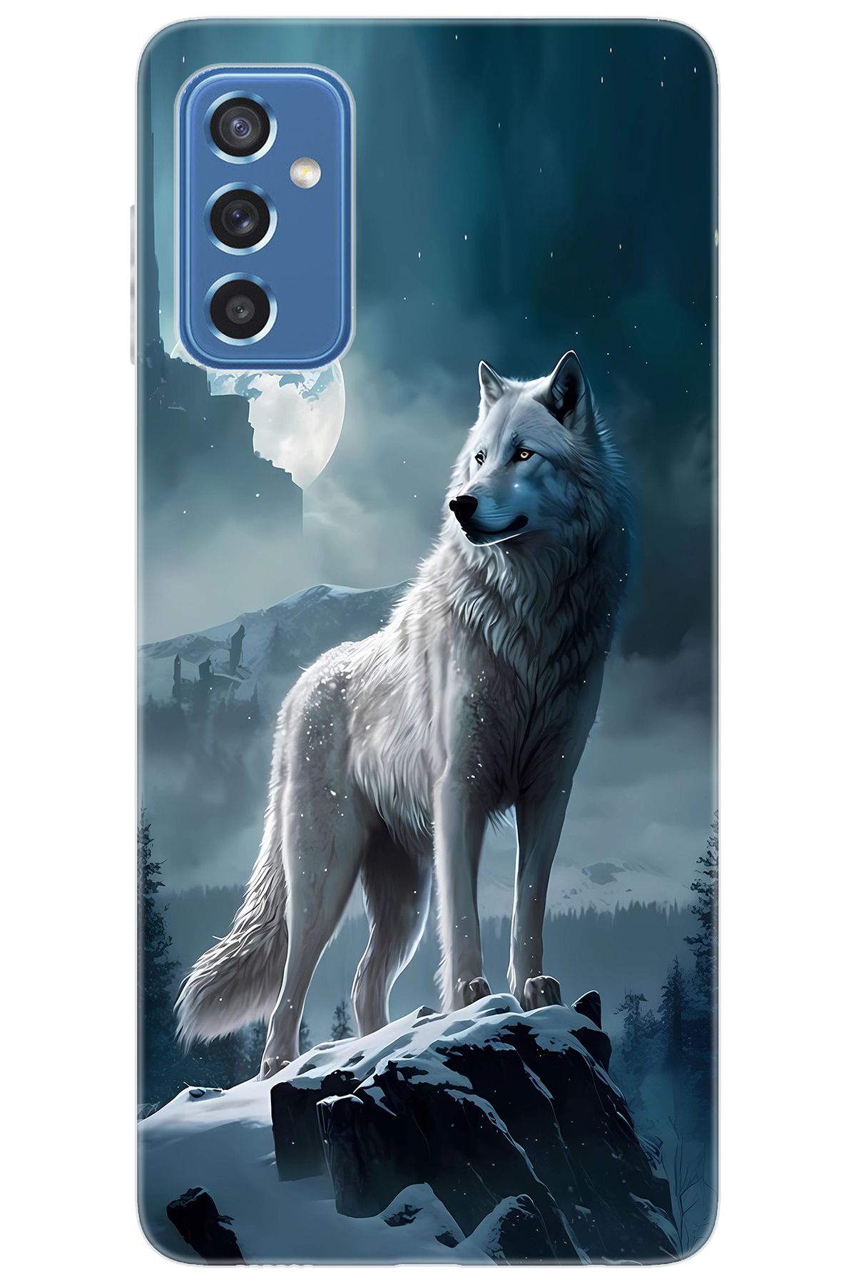 Ceppare Samsung Galaxy M52 (SM-M526B) Uyumlu Kılıf Desen Baskılı Silikon Kurt STK:683 CP-1UEojWC