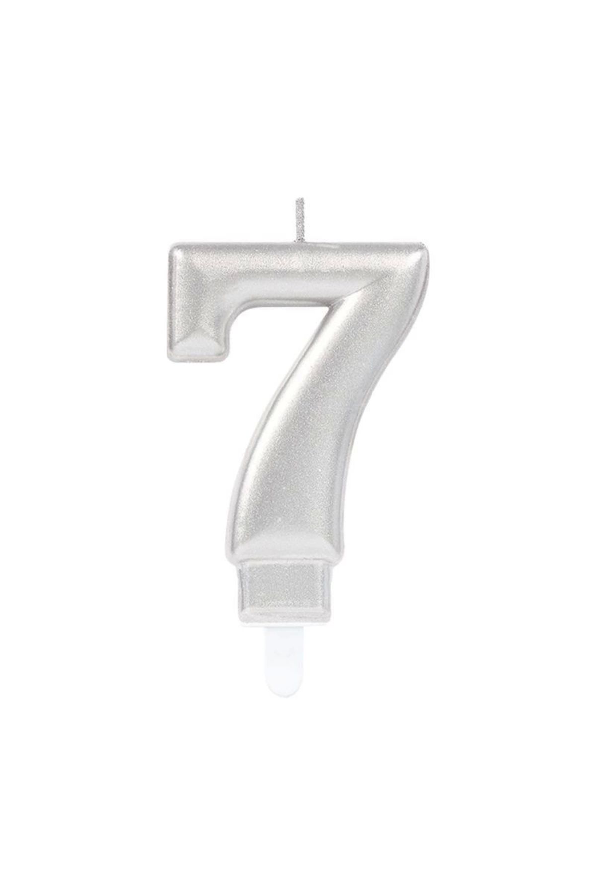 shopwave 7 Rakam Mum Gümüş Renk