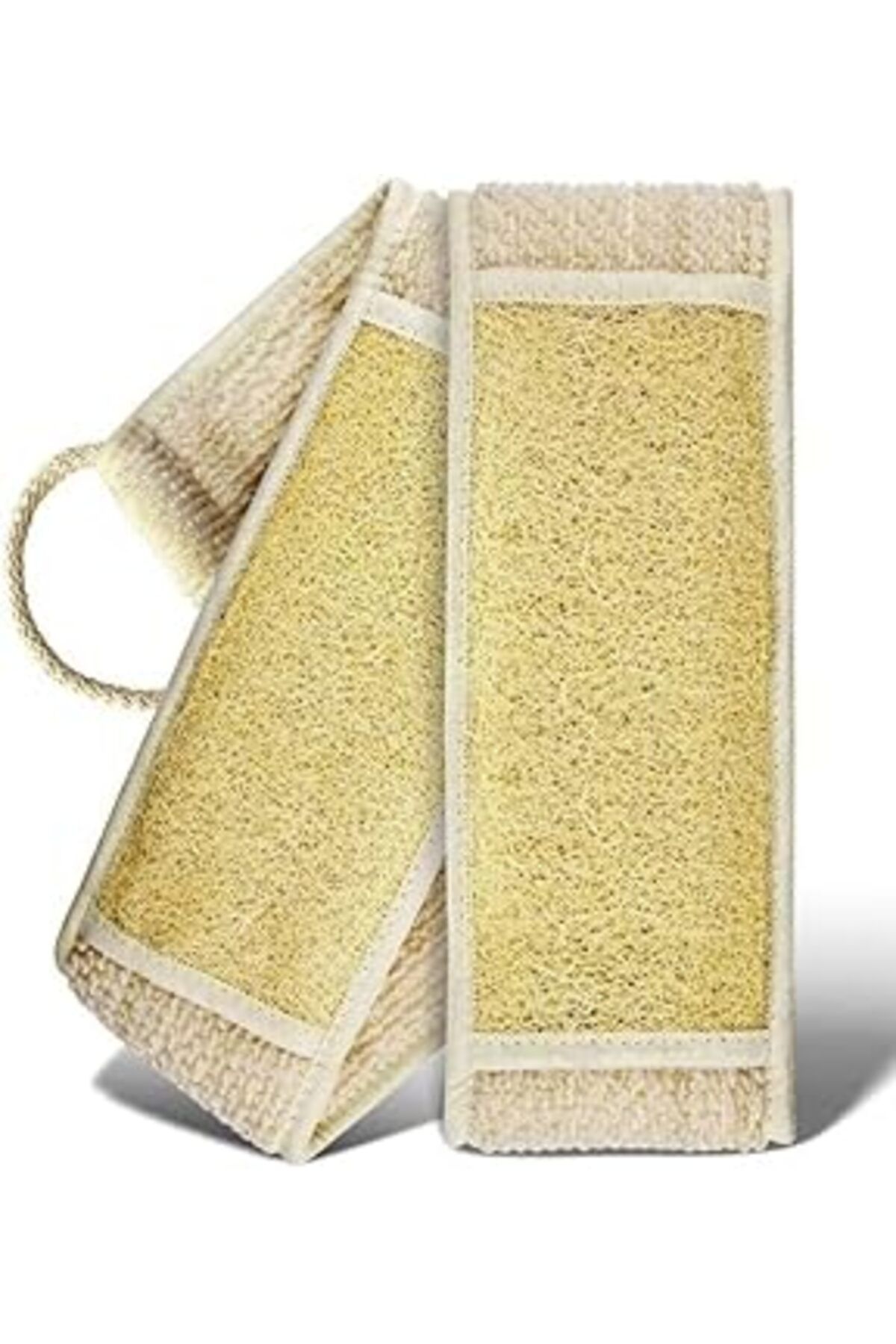 Qedii Eldione Doğal Kabak Lifi Sırt Kesesi –Çift Taraflı Peeling Lifi, 70X11 Cm, Uzun Kulplu, Selülit Kar