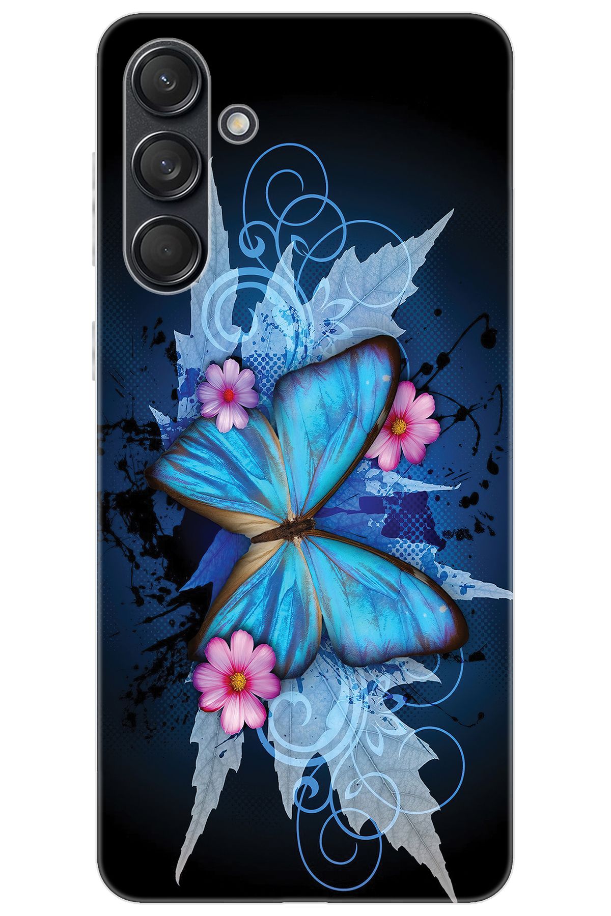 Ceppare Samsung Galaxy M55 (SM-M556B) Uyumlu Kılıf Desen Baskılı Silikon Kelebek Resim STK:550 CP-XYHnGZj
