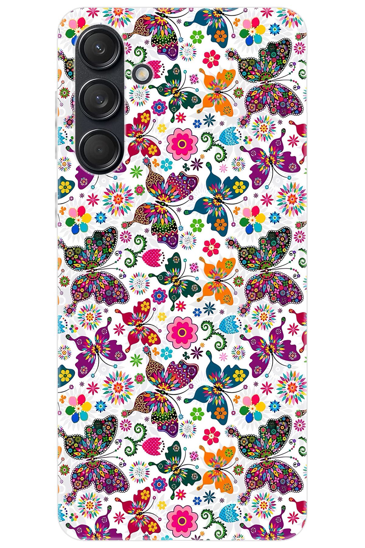 Ceppare Samsung Galaxy M55 (SM-M556B) Uyumlu Kılıf Desen Baskılı Silikon Kelebek STK:700 CP-sdVfsK8
