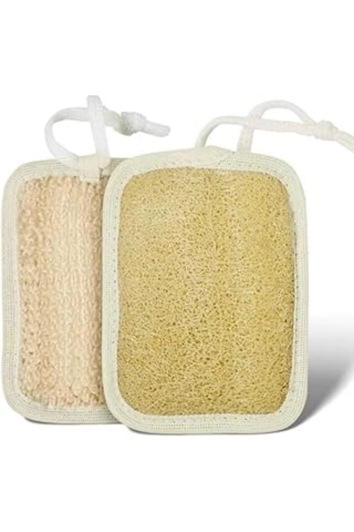 NETWORK ART Eldione Doğal Kabak Lifi Yüz Vücut Temizleyici Banyo Kesesi – Çift Taraflı Peeling Pedi, 15X11 Cm,