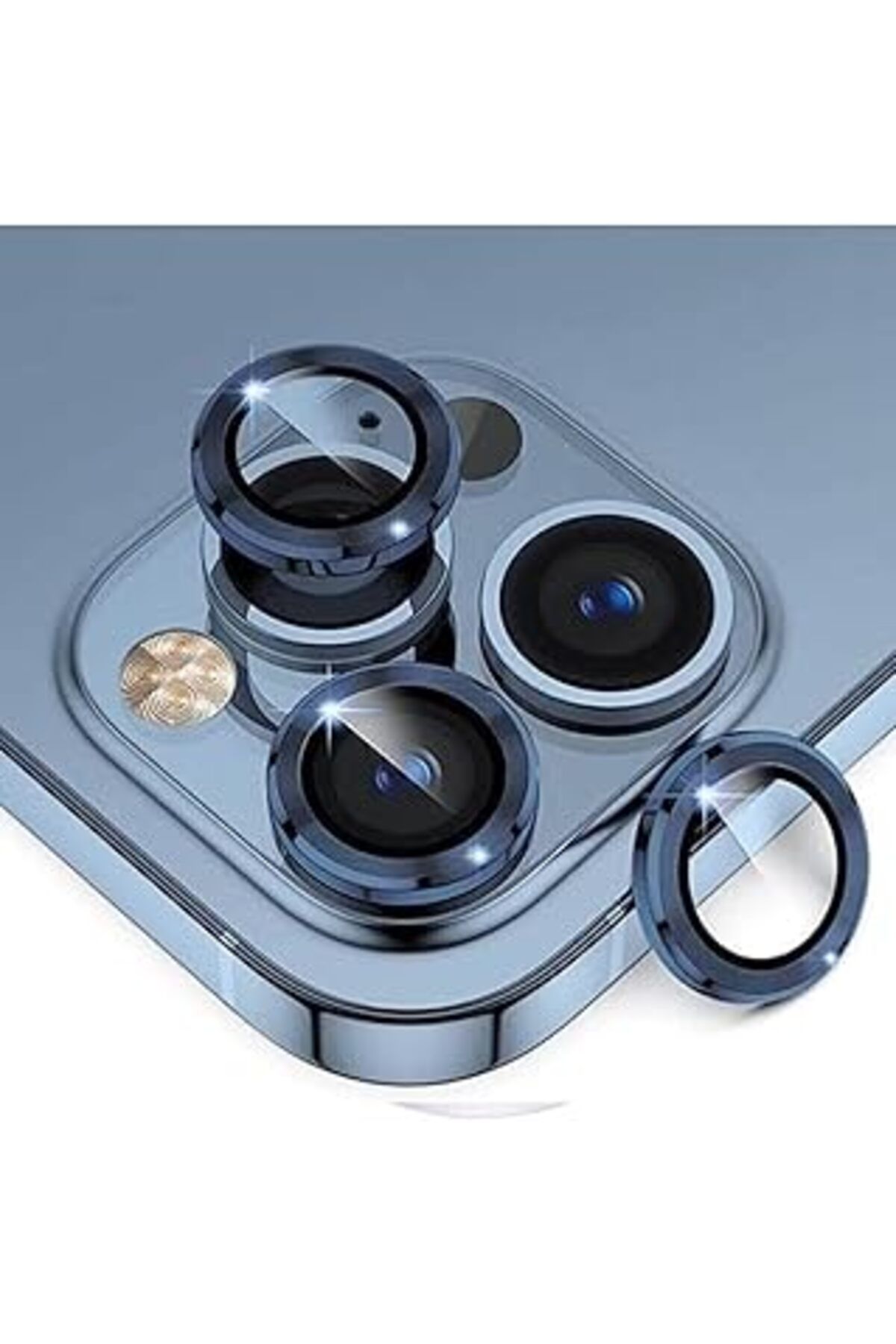 NETWORK ART Gritty Apple İphone 14 Pro Max Ile Uyumlu Kamera Koruyucu Lens (Sierra Mavi)