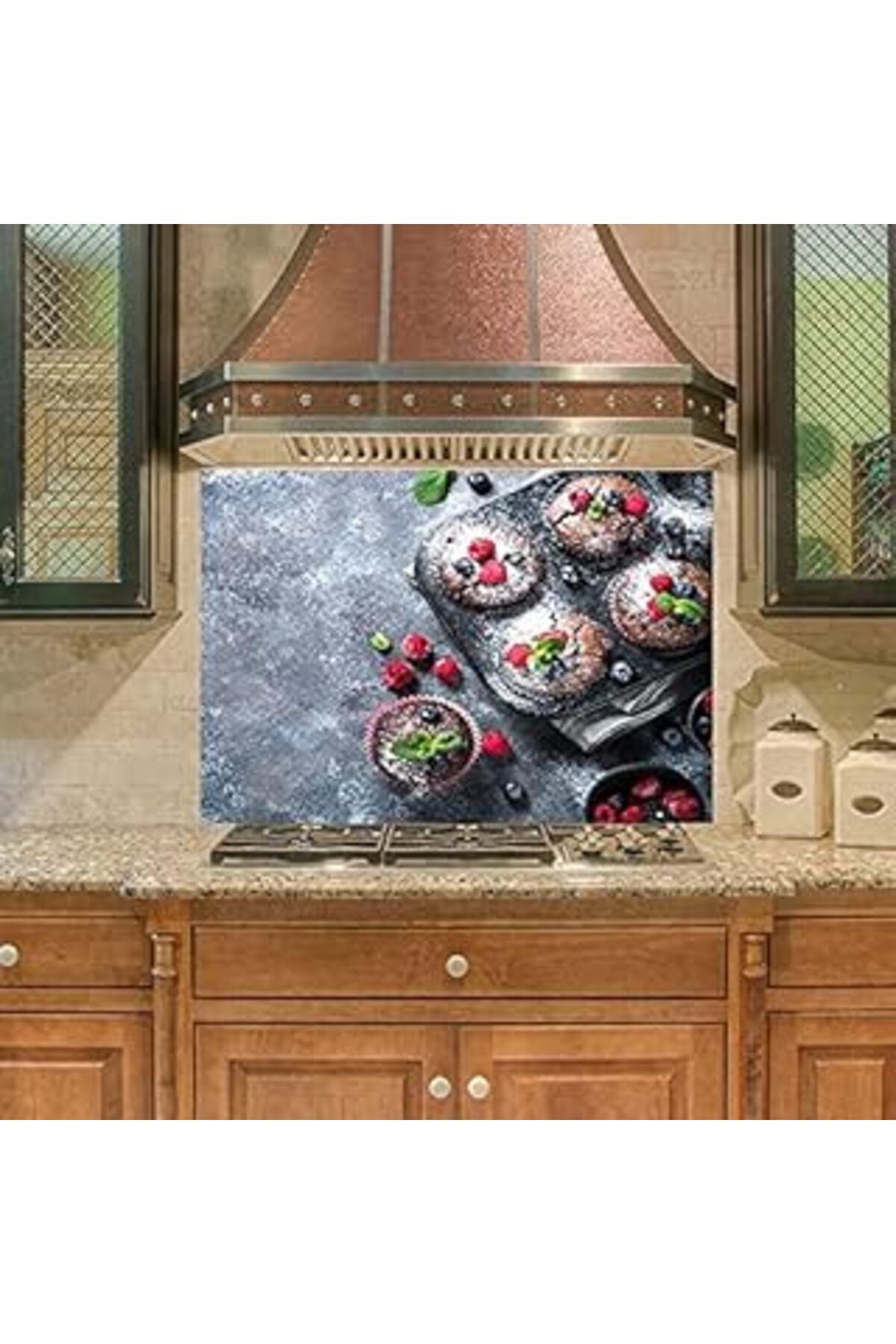 NETWORK ART Mutfak Duvar Tezgah Arkası Sticker Kaplama Muffin