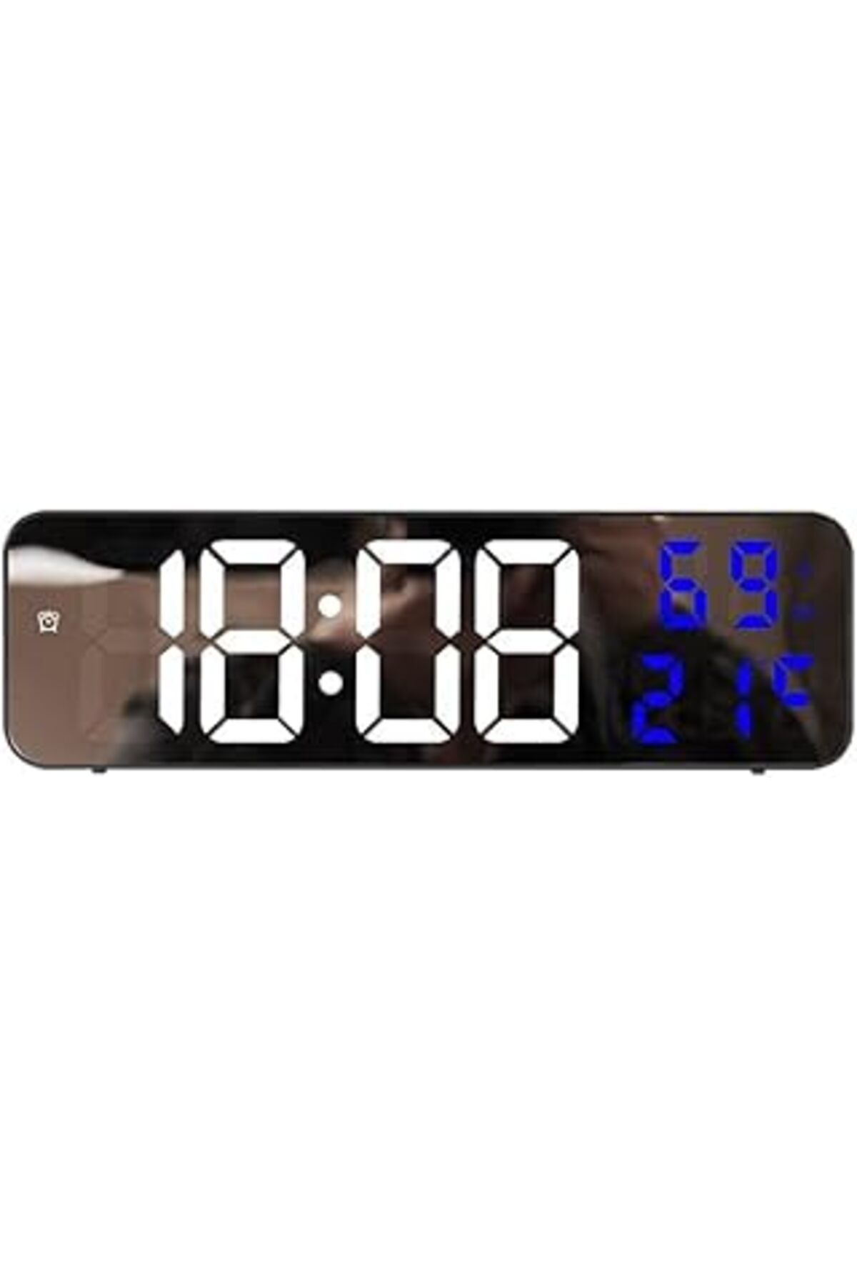 Qedii Valkyrie Nem Ölçer Dereceli Led Duvar Ve Masa Alarm Saati Lacivert