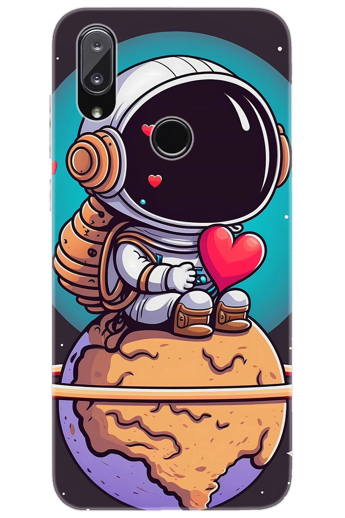 Vestel Venüs E5 Uyumlu Kılıf Desen Baskılı Silikon Astronot Serisi STK:1007 CP-xf4TBYZ