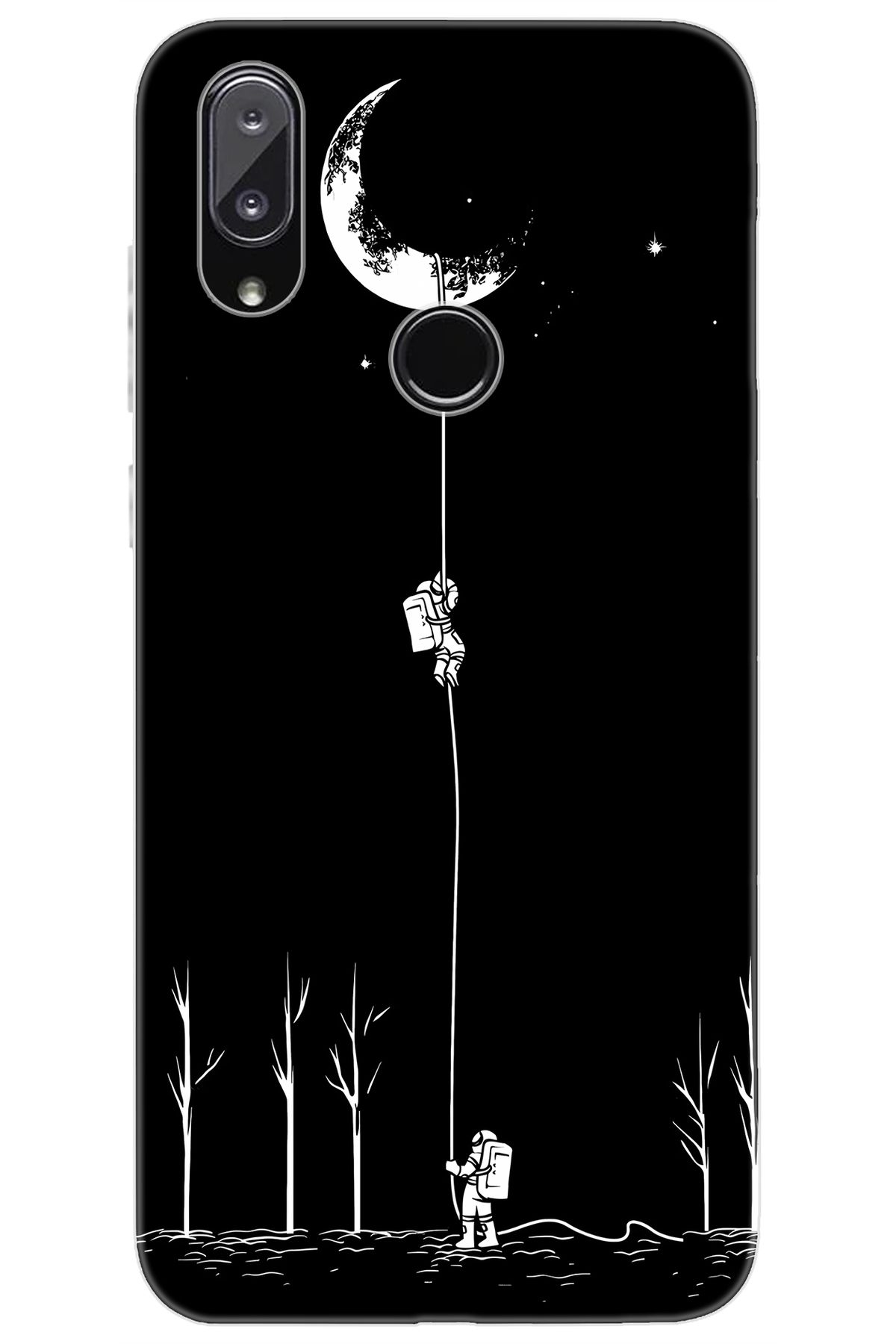 Vestel Venüs E5 Uyumlu Kılıf Desen Baskılı Silikon Astronot Serisi STK:1006 CP-aAts9Qf