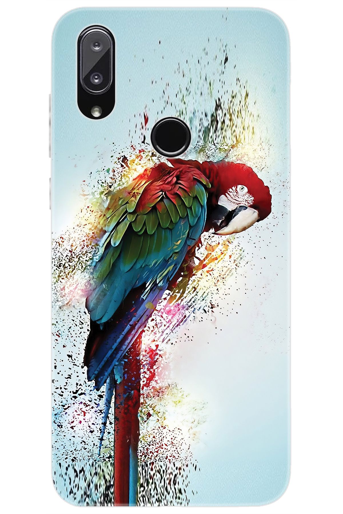 Vestel Venüs E5 Uyumlu Kılıf Desen Baskılı Silikon Papağan STK:562 CP-jX8c6AL