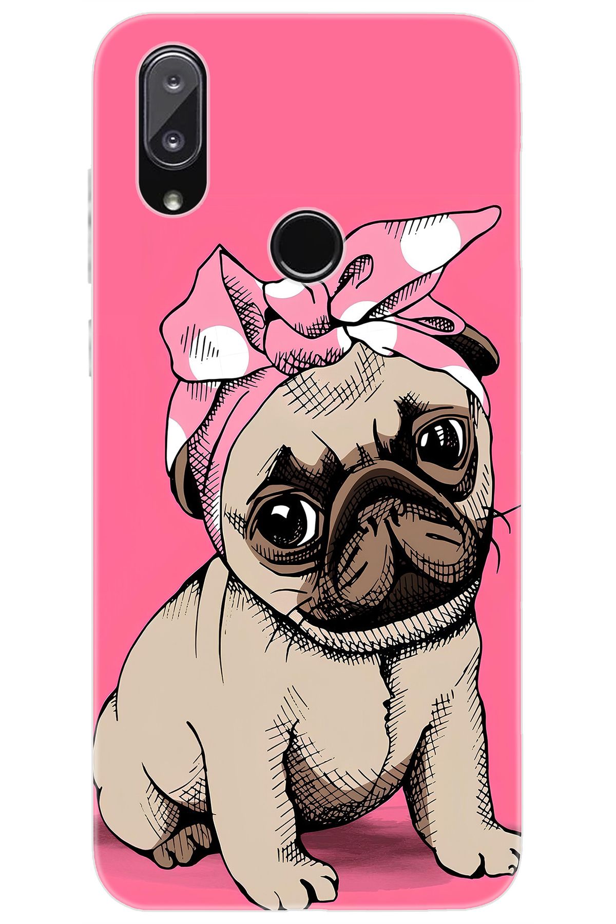 Vestel Venüs E5 Uyumlu Kılıf Desen Baskılı Silikon Sevimli Pug STK:748 CP-irM0zOd