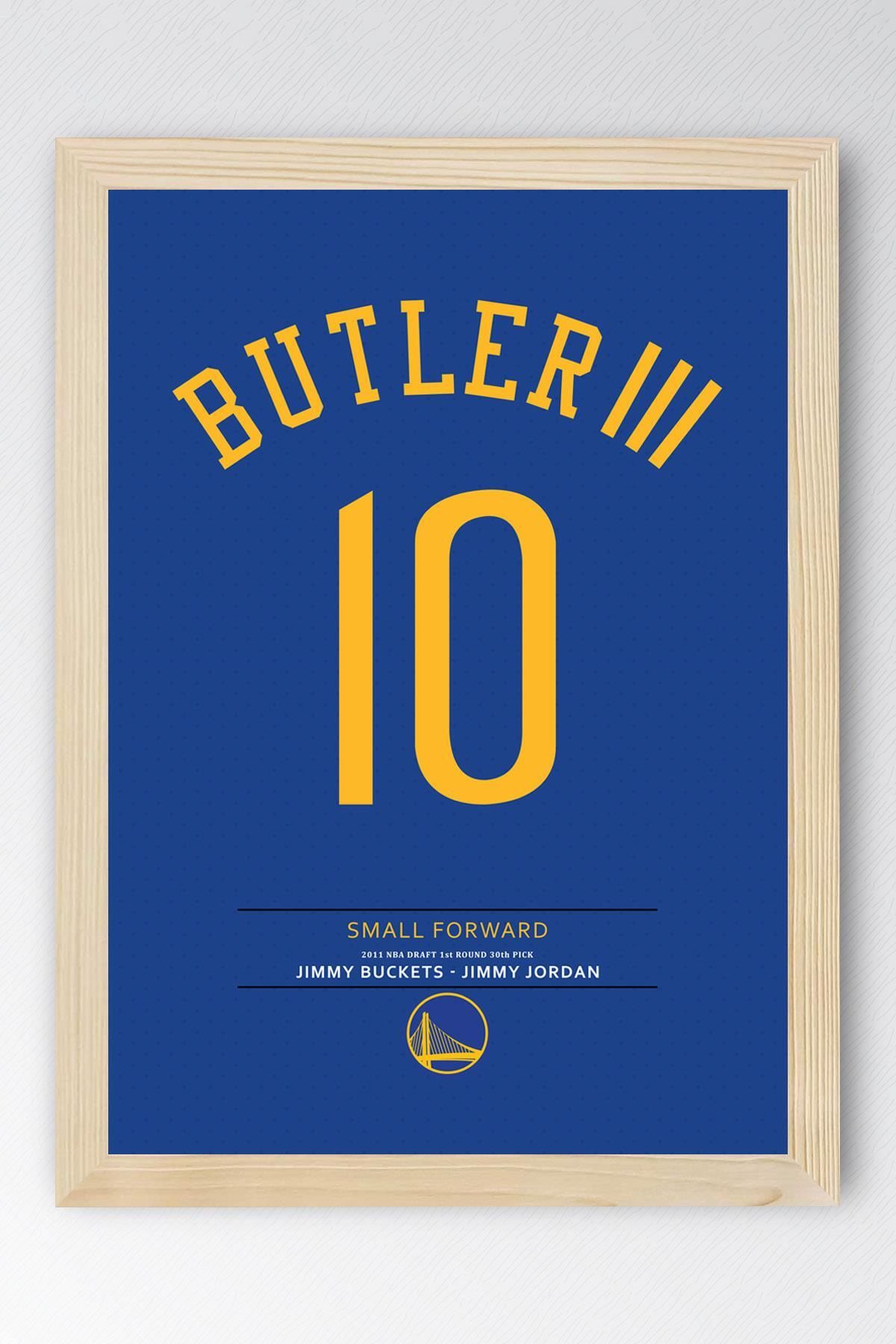 Saturn Jimmy Butler Forma Çerçeveli Tablo - NBA Golden State Warriors Jersey