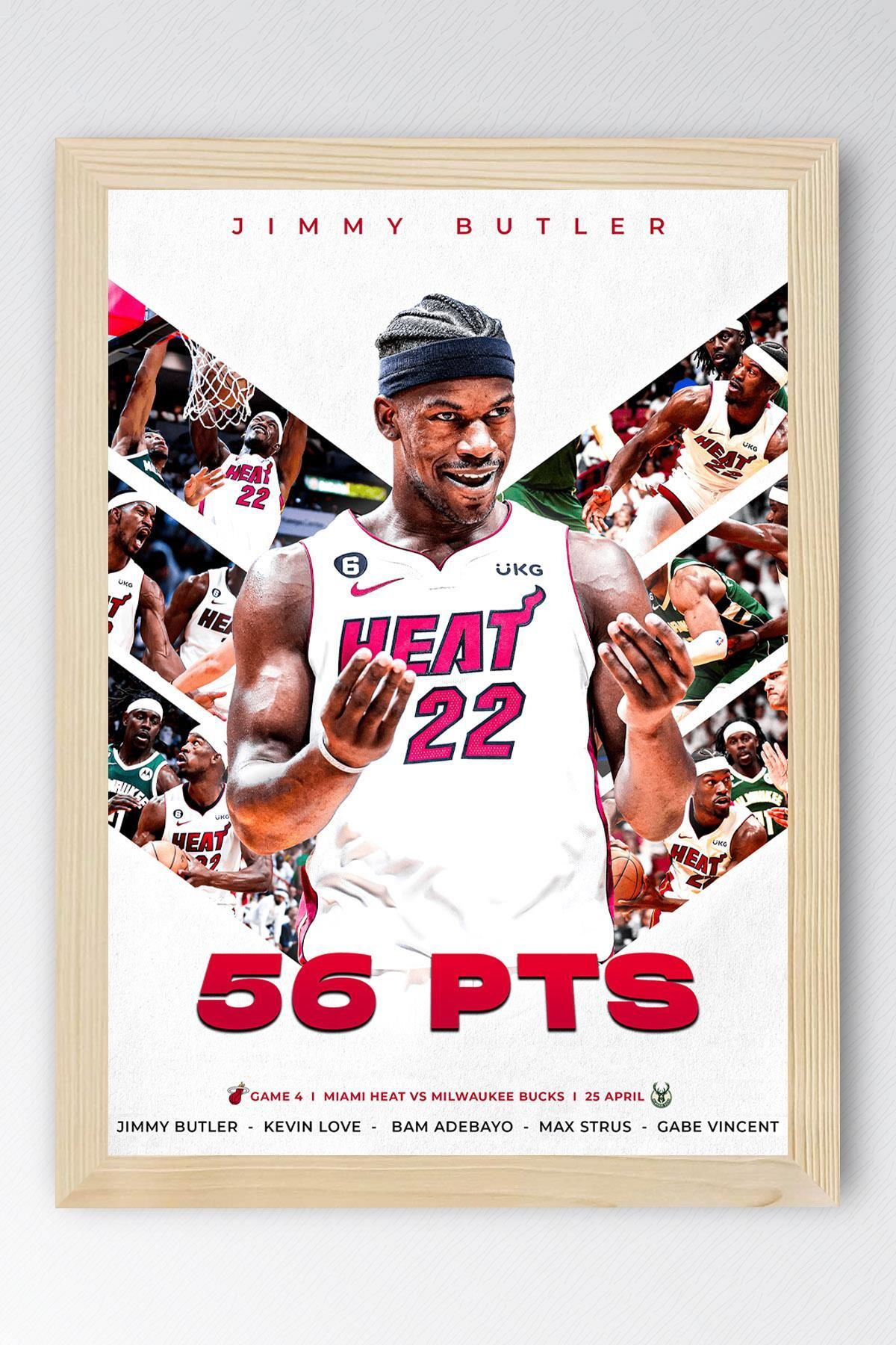Saturn Jimmy Butler Çerçeveli Tablo - Miami Heat NBA Posteri Tablo