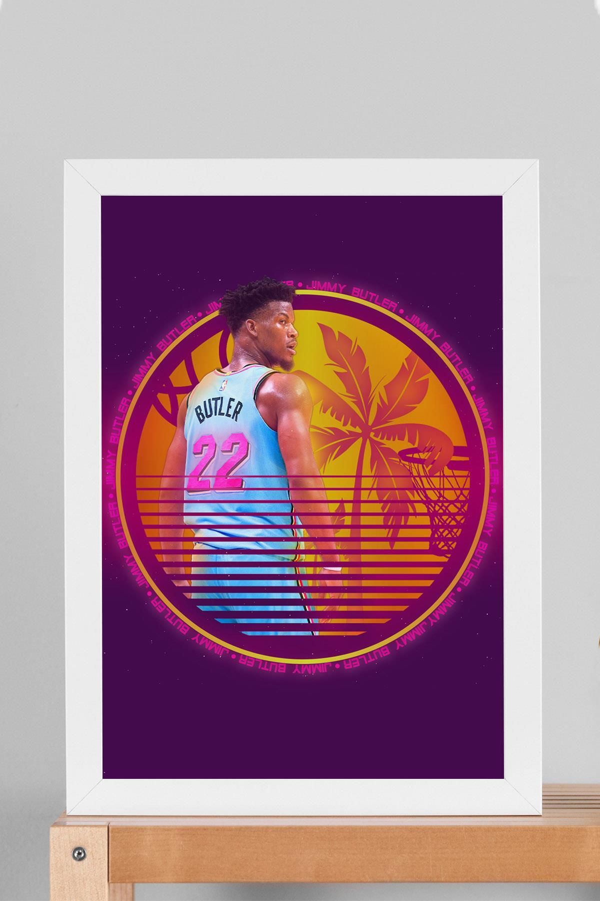 Saturn Jimmy Butler Çerçeveli Tablo - Basketbol NBA Posteri Tablo