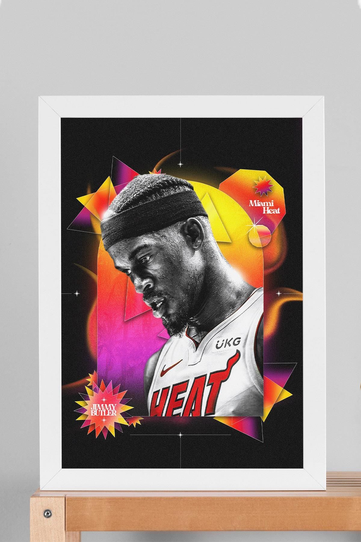 Saturn Jimmy Butler Çerçeveli Tablo - Miami Heat NBA Posteri Tablo