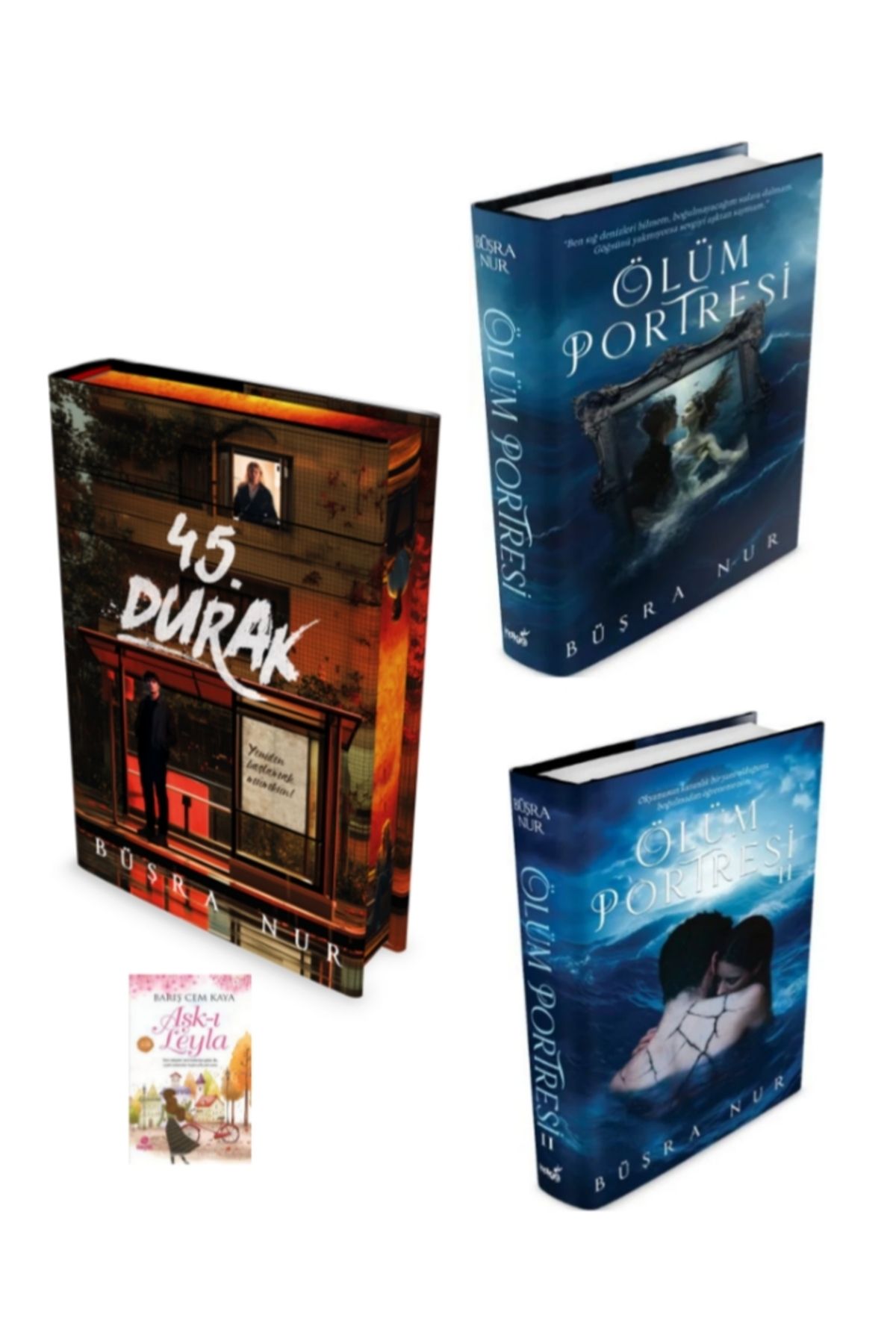 İndigo Kitap 45. Durak, Ölüm Portresi 1 ve Ölüm Portresi 2 Ciltli Set Büşra Nur 3 Kitap Ciltli Set