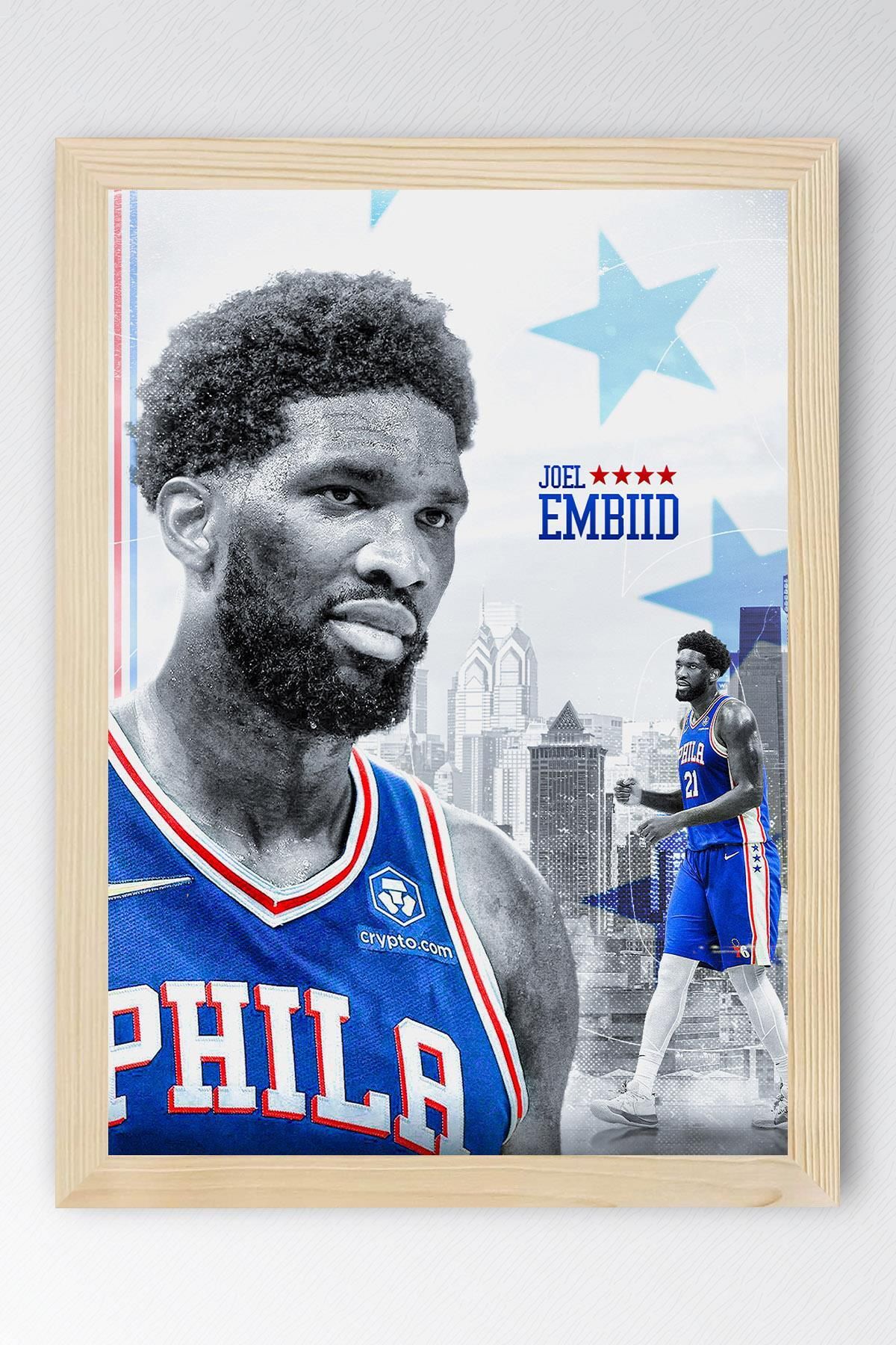 Saturn Joel Embiid Çerçeveli Tablo - Basketbol NBA Posteri Tablo
