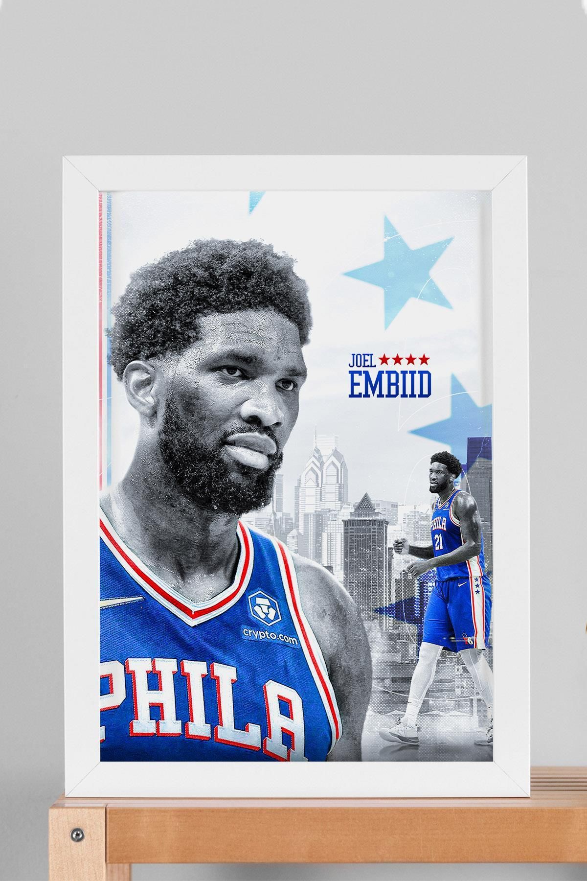 Saturn Joel Embiid Çerçeveli Tablo - Basketbol NBA Posteri Tablo