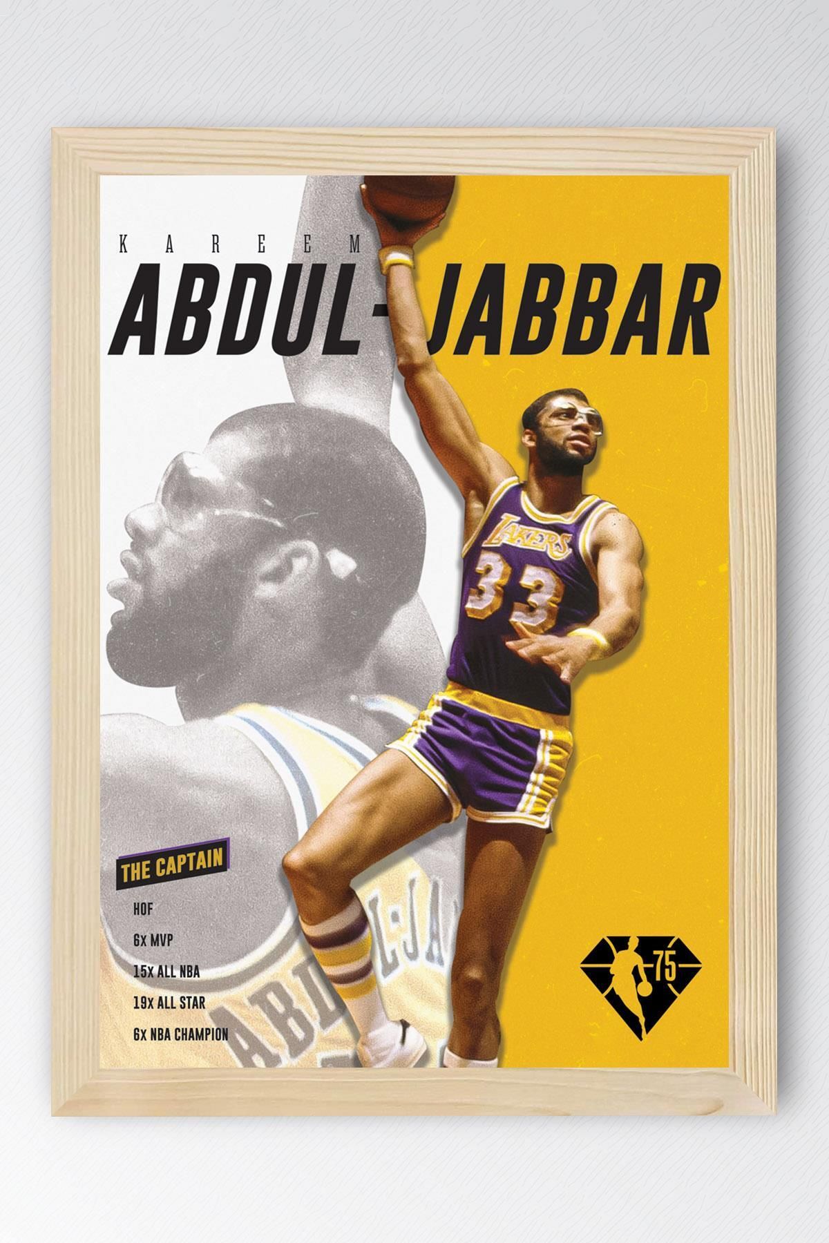 Saturn Kareem Abdul Jabbar Çerçeveli Tablo - Basketbol NBA Posteri Tablo