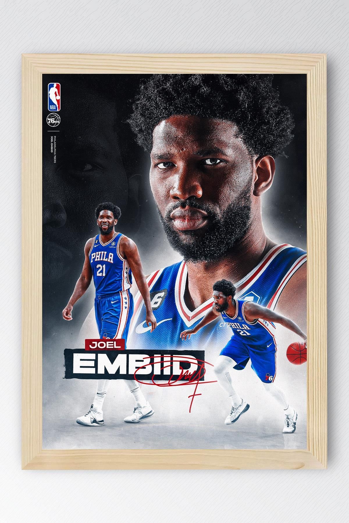 Saturn Joel Embiid Çerçeveli Tablo - Basketbol NBA Posteri Tablo