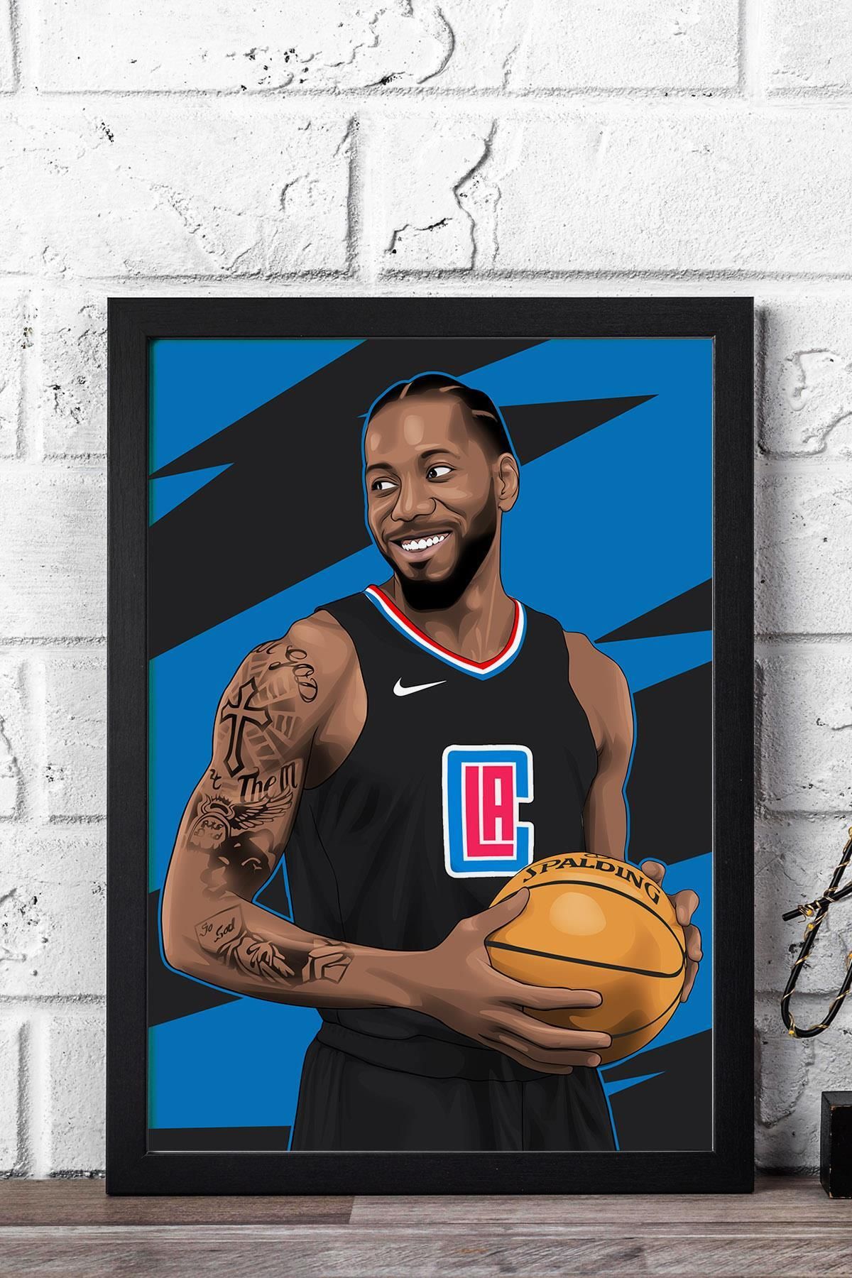 Saturn Kawhi Leonard Çerçeveli Tablo - Basketbol NBA Posteri Tablo