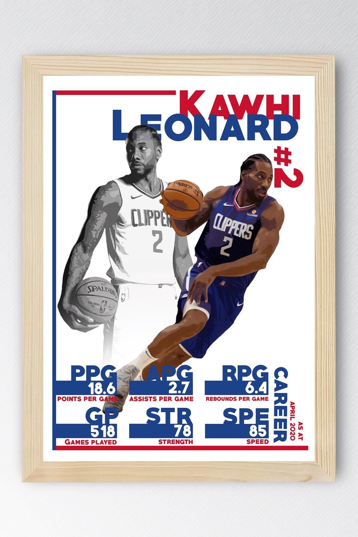 Saturn Kawhi Leonard Çerçeveli Tablo - Basketbol NBA Posteri Tablo