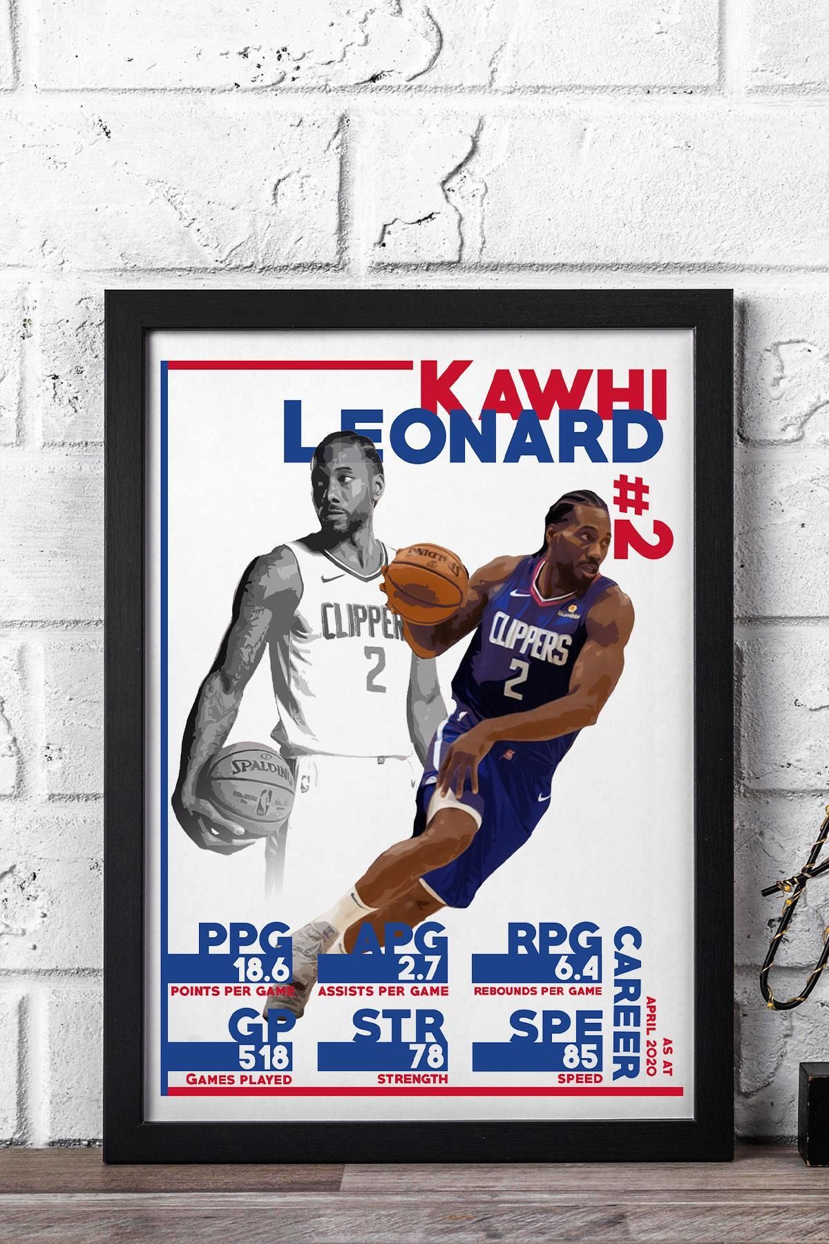 Saturn Kawhi Leonard Çerçeveli Tablo - Basketbol NBA Posteri Tablo