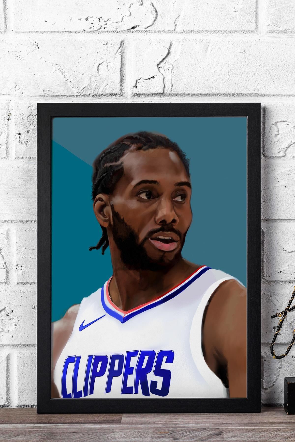 Saturn Kawhi Leonard Çerçeveli Tablo - Basketbol NBA Posteri Tablo