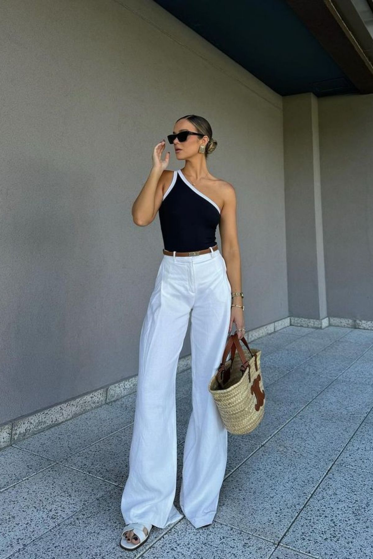 meyou bags KADIN TEK KOL FİTİLLİ ÖRME CROP BODY ATLET