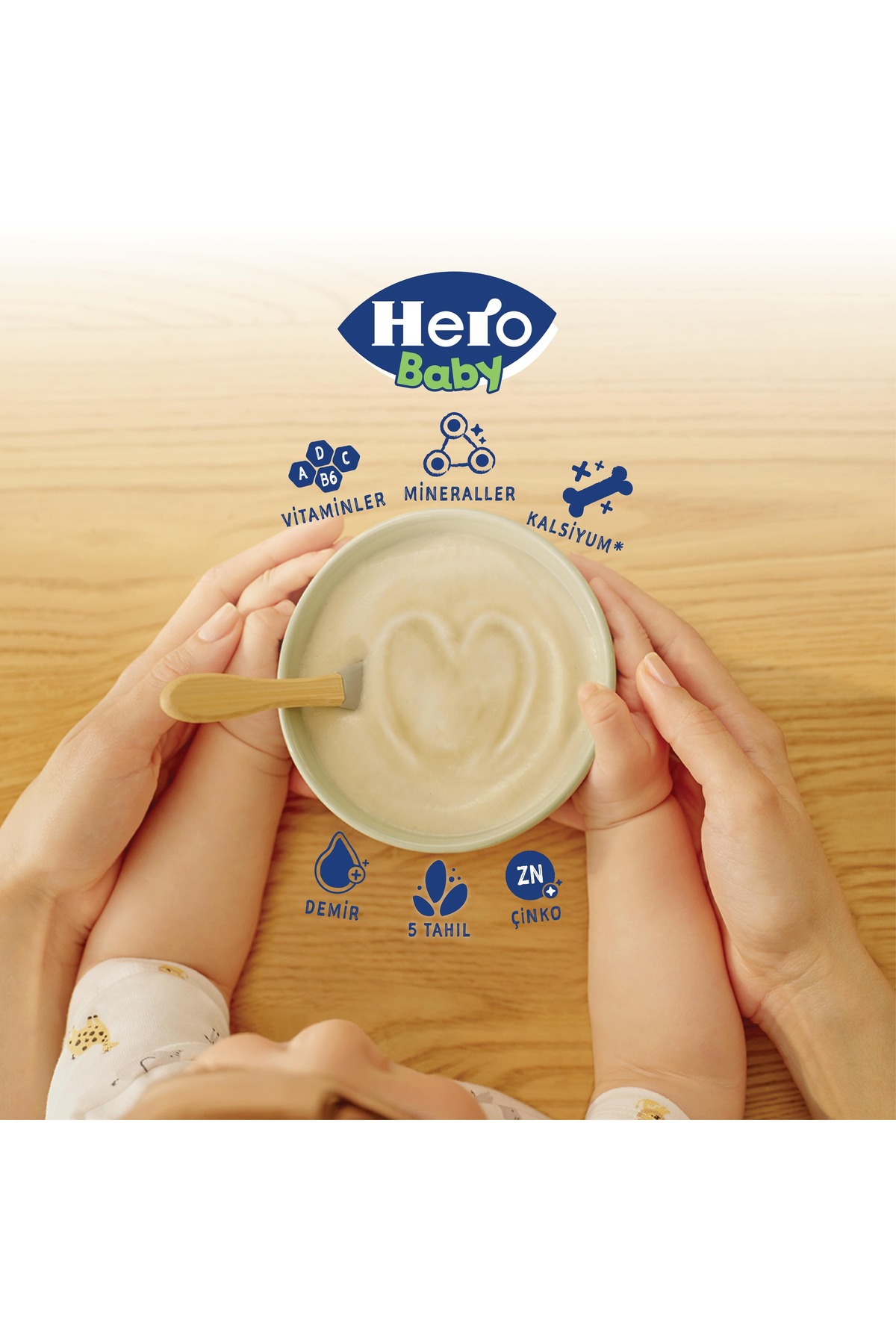 Hero Baby 5 Tahıllı Sütsüz Kaşık Mama 200g fotoğrafı 4 (önizleme)