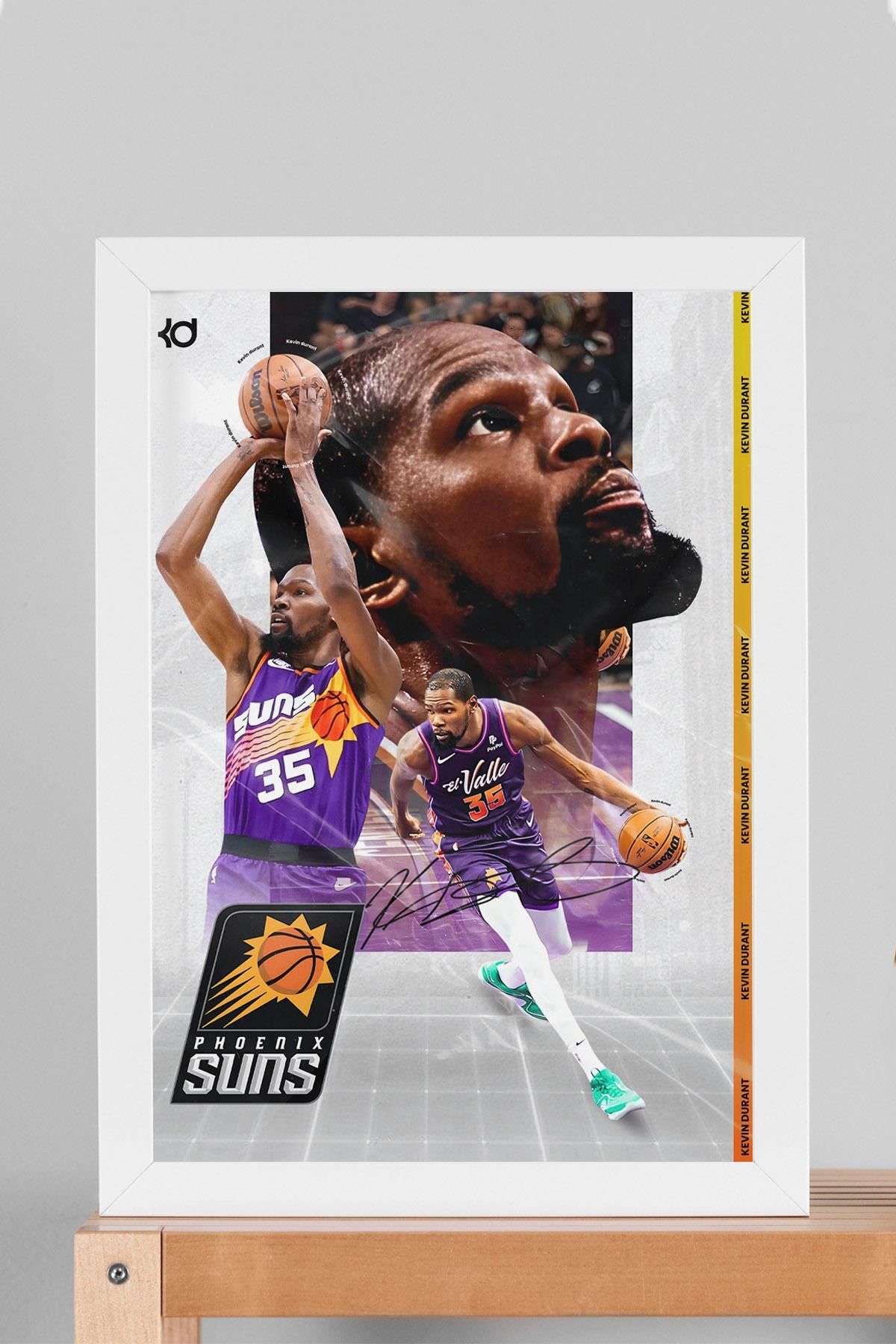Saturn Kevin Durant Çerçeveli Tablo - Basketbol NBA Posteri Tablo