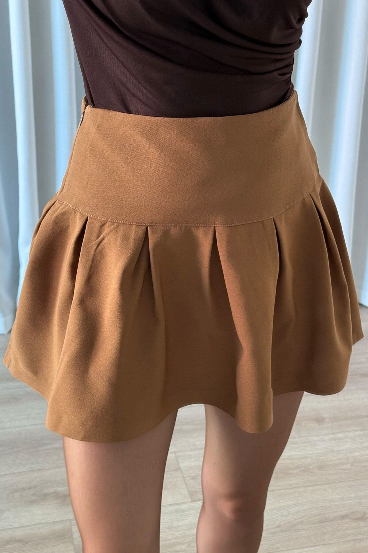 ROUPAS Mini Pileli Etek