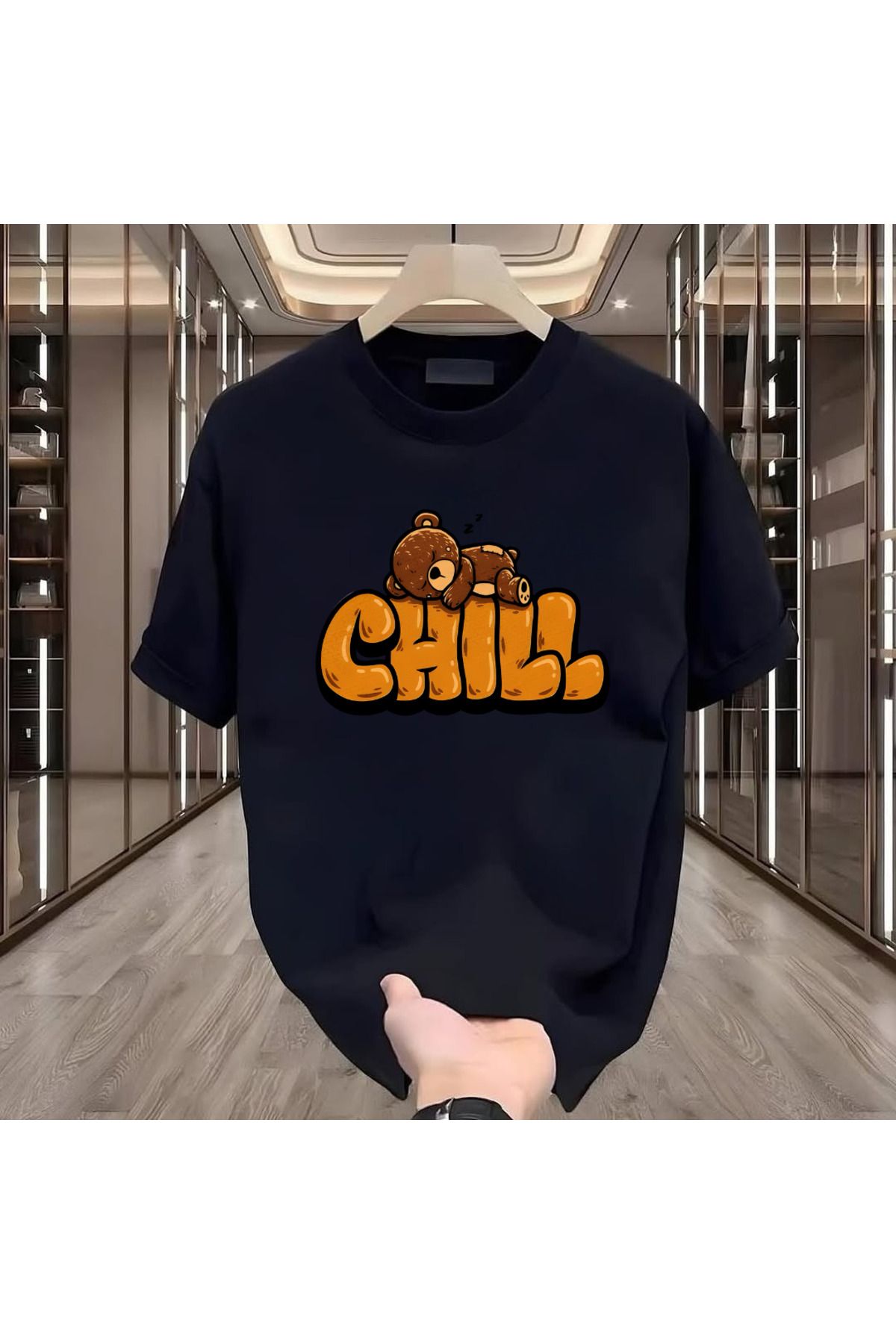 Rovell Chill Baskılı Siyah Regular Erkek Tshirt