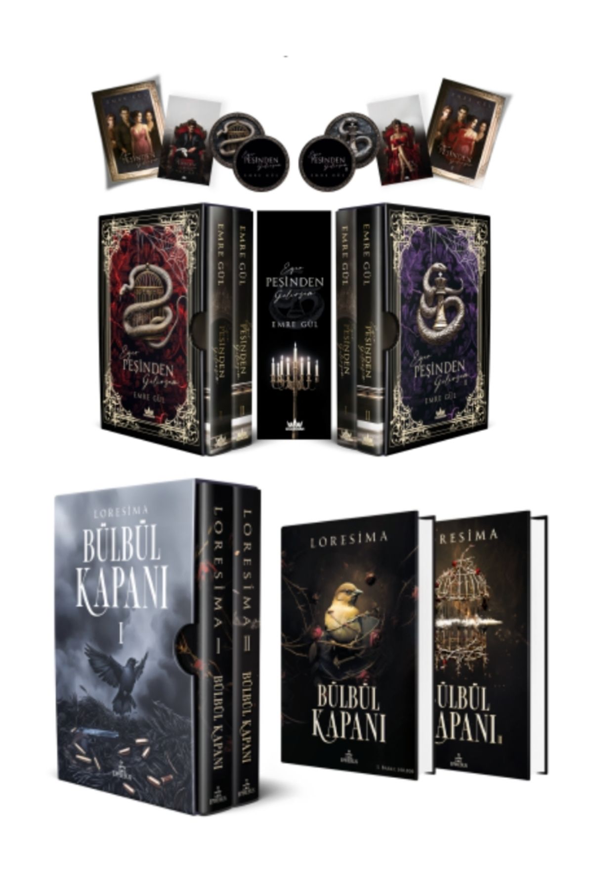 Ephesus Yayınları Eğer Peşinden Gelirsem 2 Kitap Kutulu, Bülbül Kapanı 2 Kitap Kutulu Emre Gül Loresima 4 Kitap Ciltli