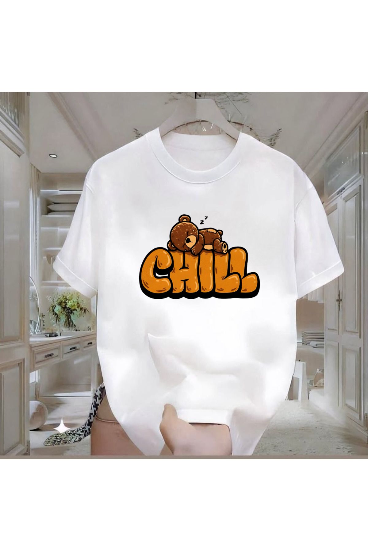 Rovell Chill Baskılı Beyaz Regular Erkek Tshirt