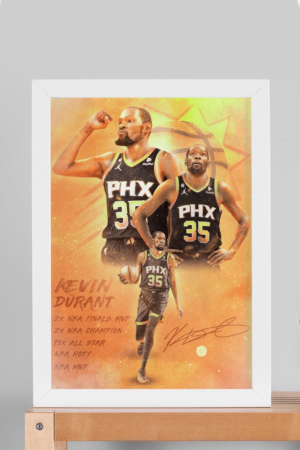 Saturn Kevin Durant Çerçeveli Tablo - Basketbol NBA Posteri Tablo